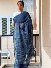 Hand Block Printed Kota Doria Saree | VFC412