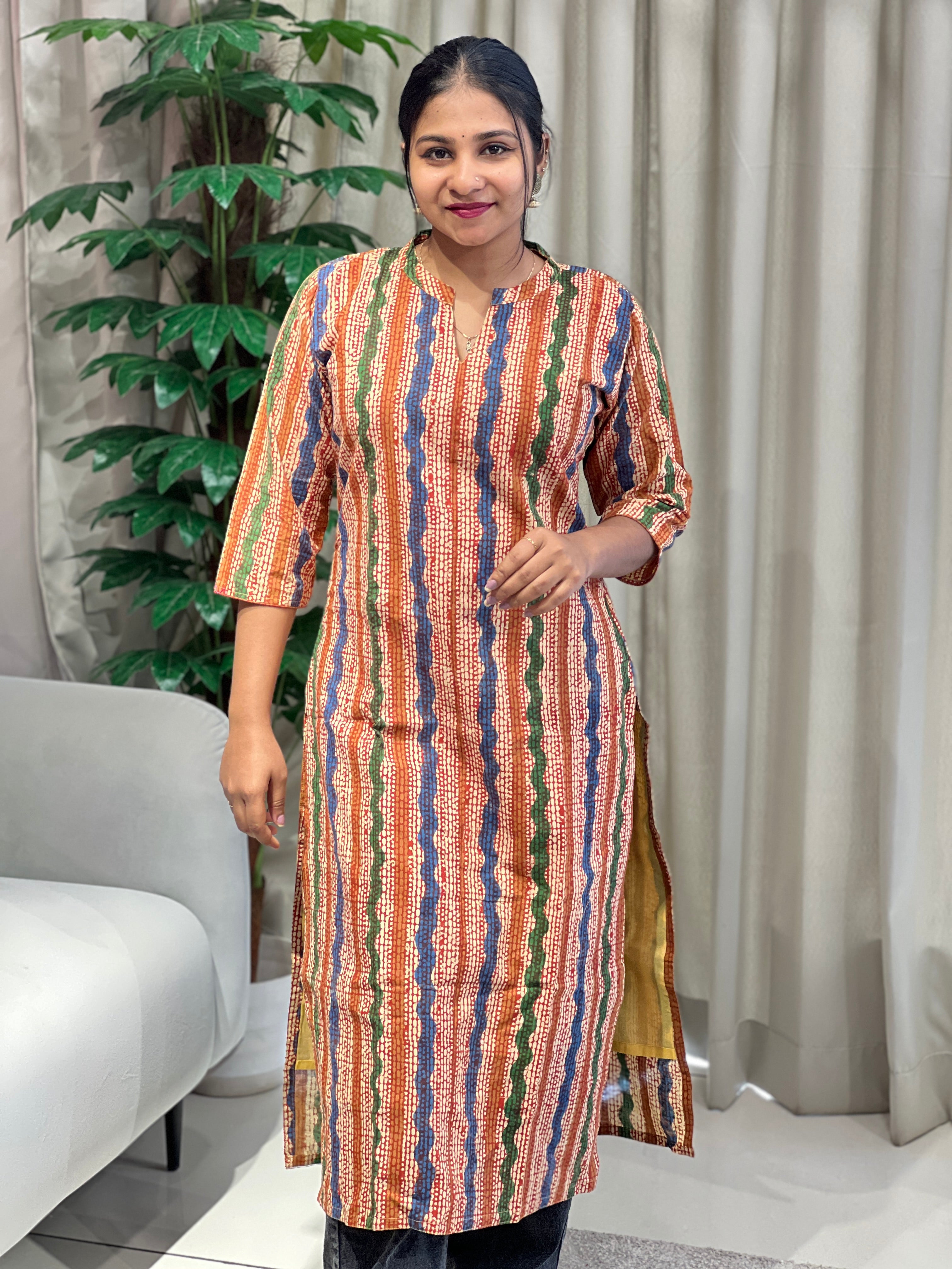Printed Cotton Kurta | RMLA252