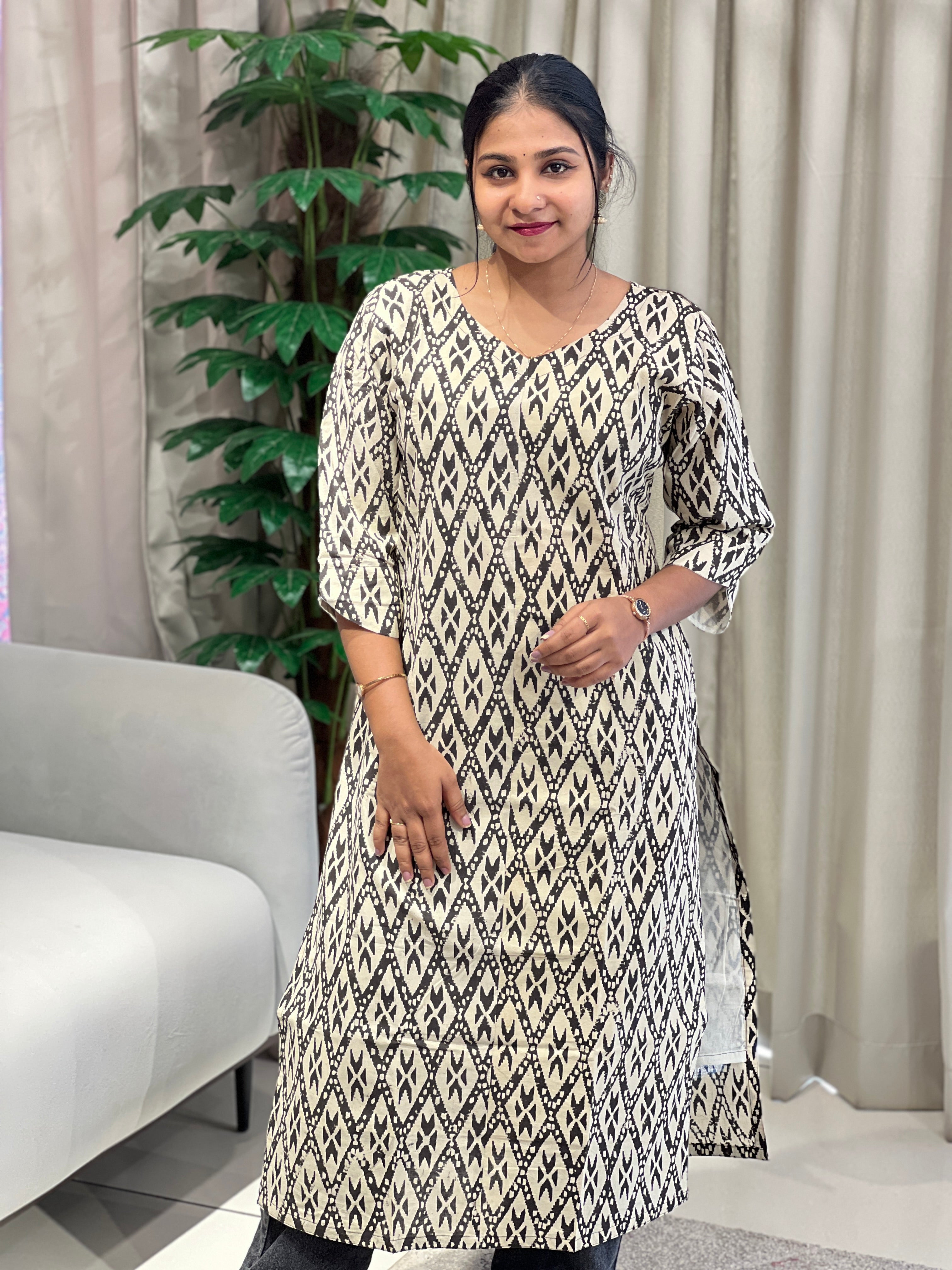 Printed Cotton Kurta | RMLA260