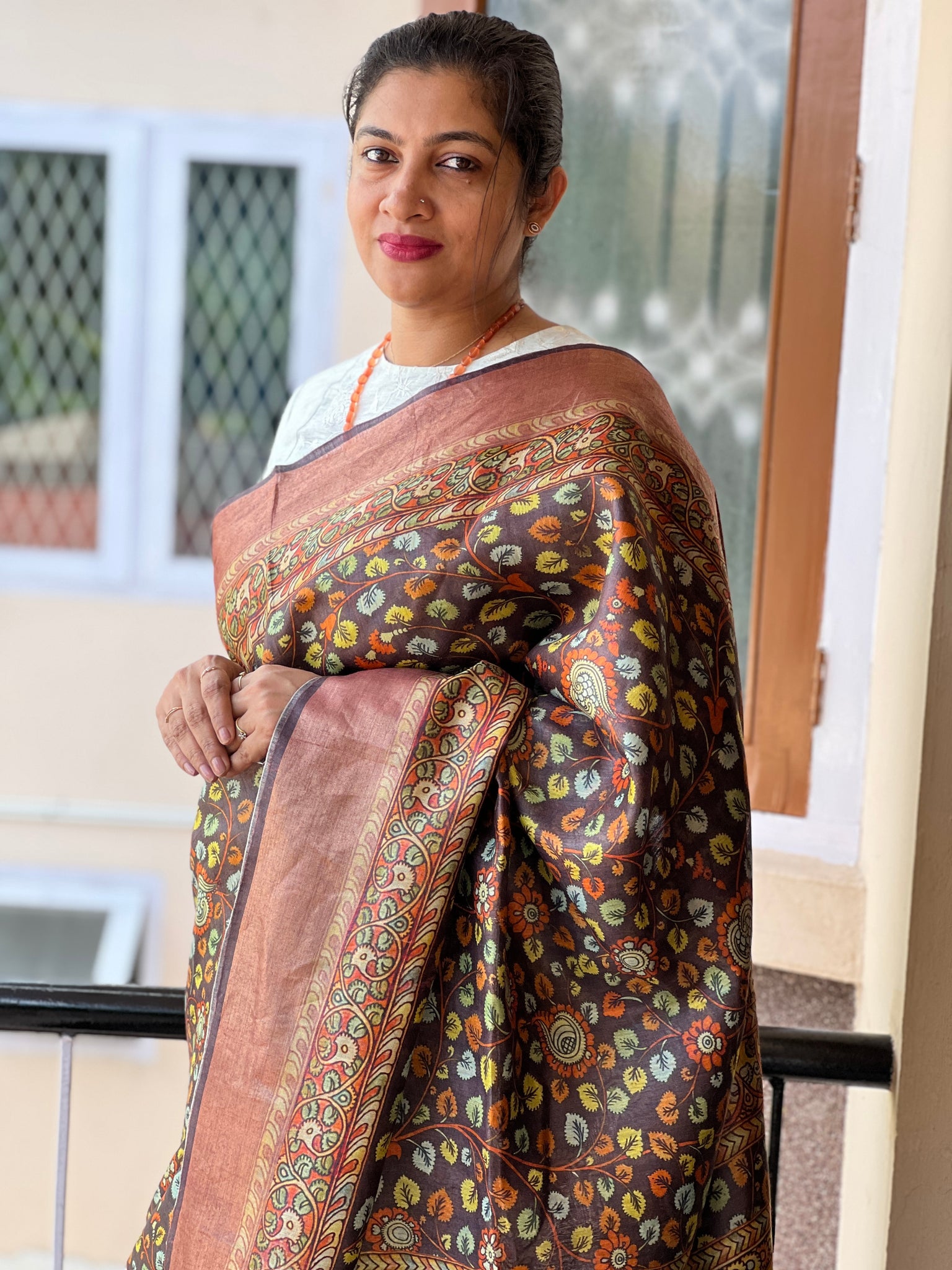 Just A Rumour - by Shweta Raj - Comfy Classy n sassy... Wearing saree with  no petticoat on a dreading summer day especially with your growing tummy  can be such a liberating