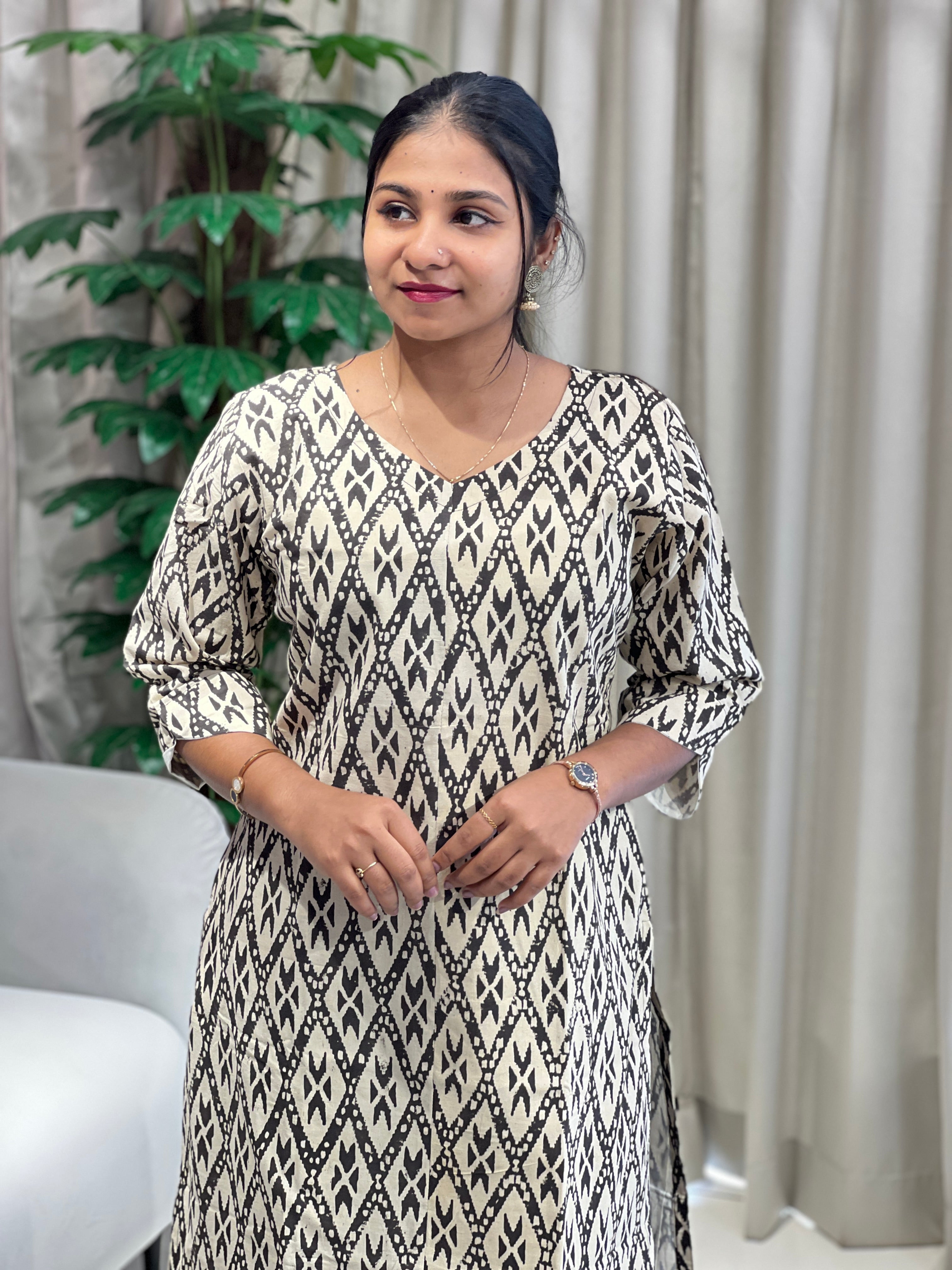 Printed Cotton Kurta | RMLA260