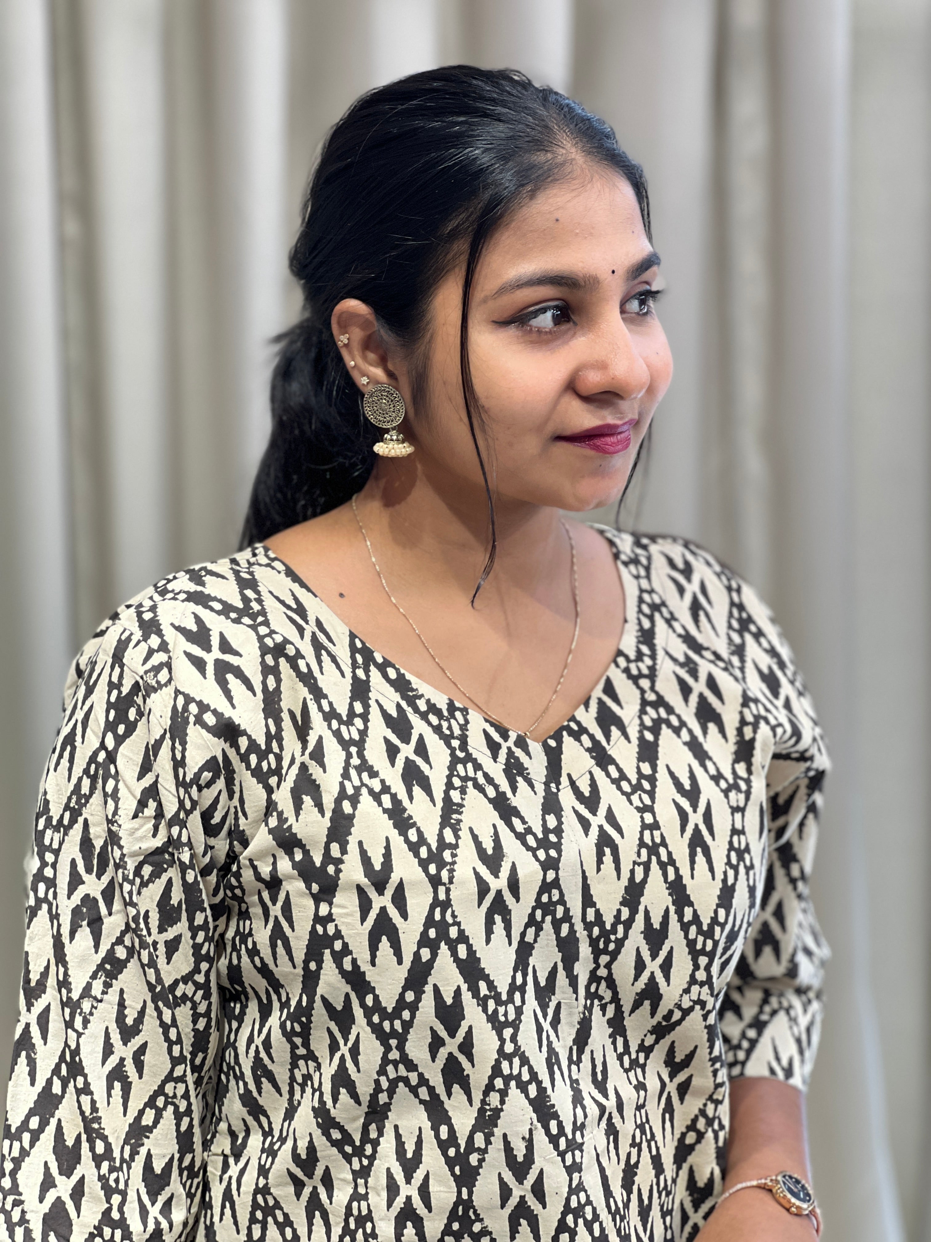 Printed Cotton Kurta | RMLA260