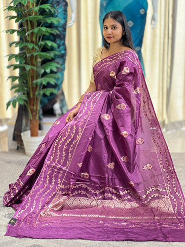 Floral Zari Woven Banarasi Silk Saree | NN332
