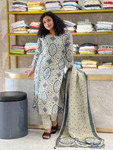 Floral Patterned Tissue Kurta Set | FW171
