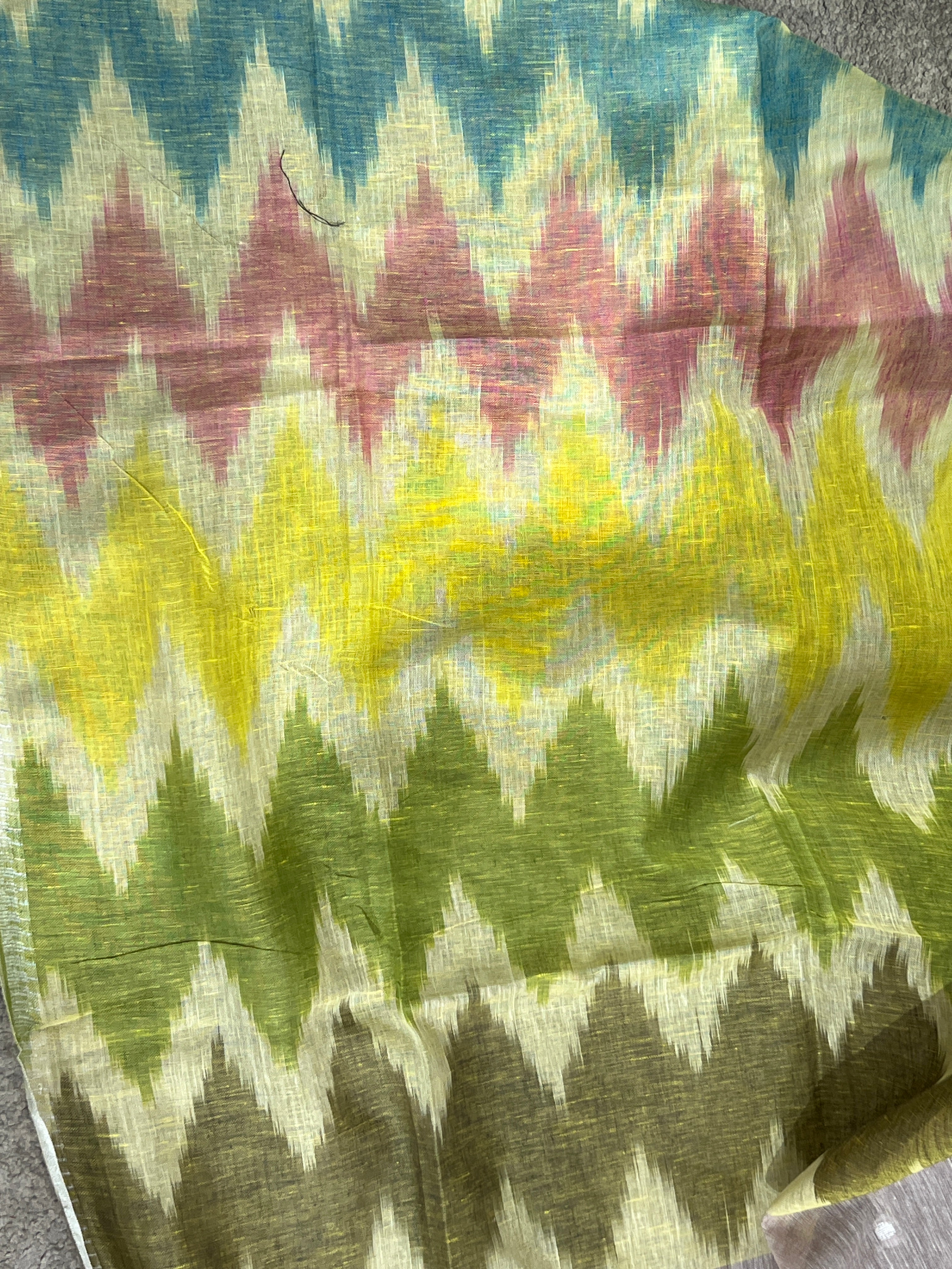 Ikat Inspired Linen Saree | DLS328