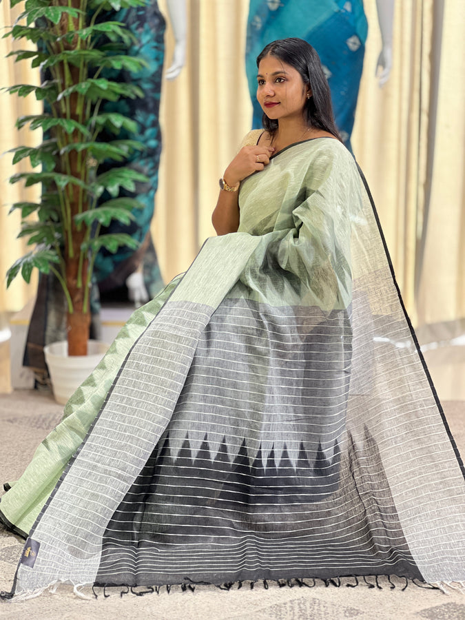 Ikat Inspired Linen Saree | DLS330