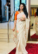 Floral Jamdani Weaving Chanderi Finish Saree | SSN139