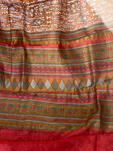 Chanderi Saree With Warli Inspired Screen Print Detailing | LP154