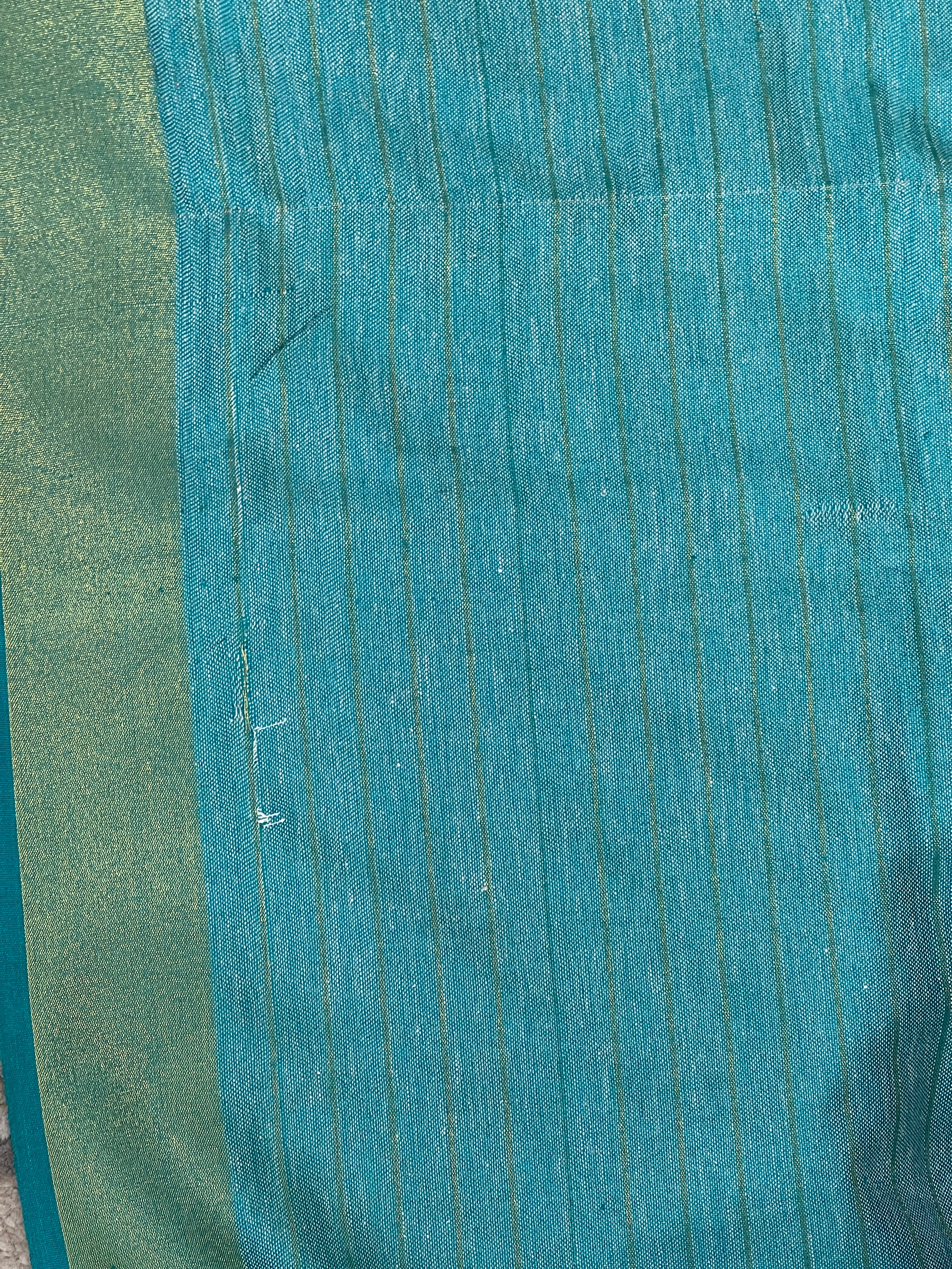 Floral Embroidered Linen Saree  | NHH639