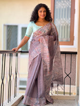 Printed Border Semi Tussar Saree | KSD130