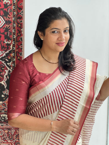 Digital Print Detailed Silky Kota Saree | HT266