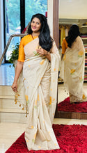 Floral Jamdani Weaving Chanderi Finish Saree |  SSN140