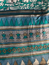 Chanderi Saree With Warli Inspired Screen Print Detailing | LP156