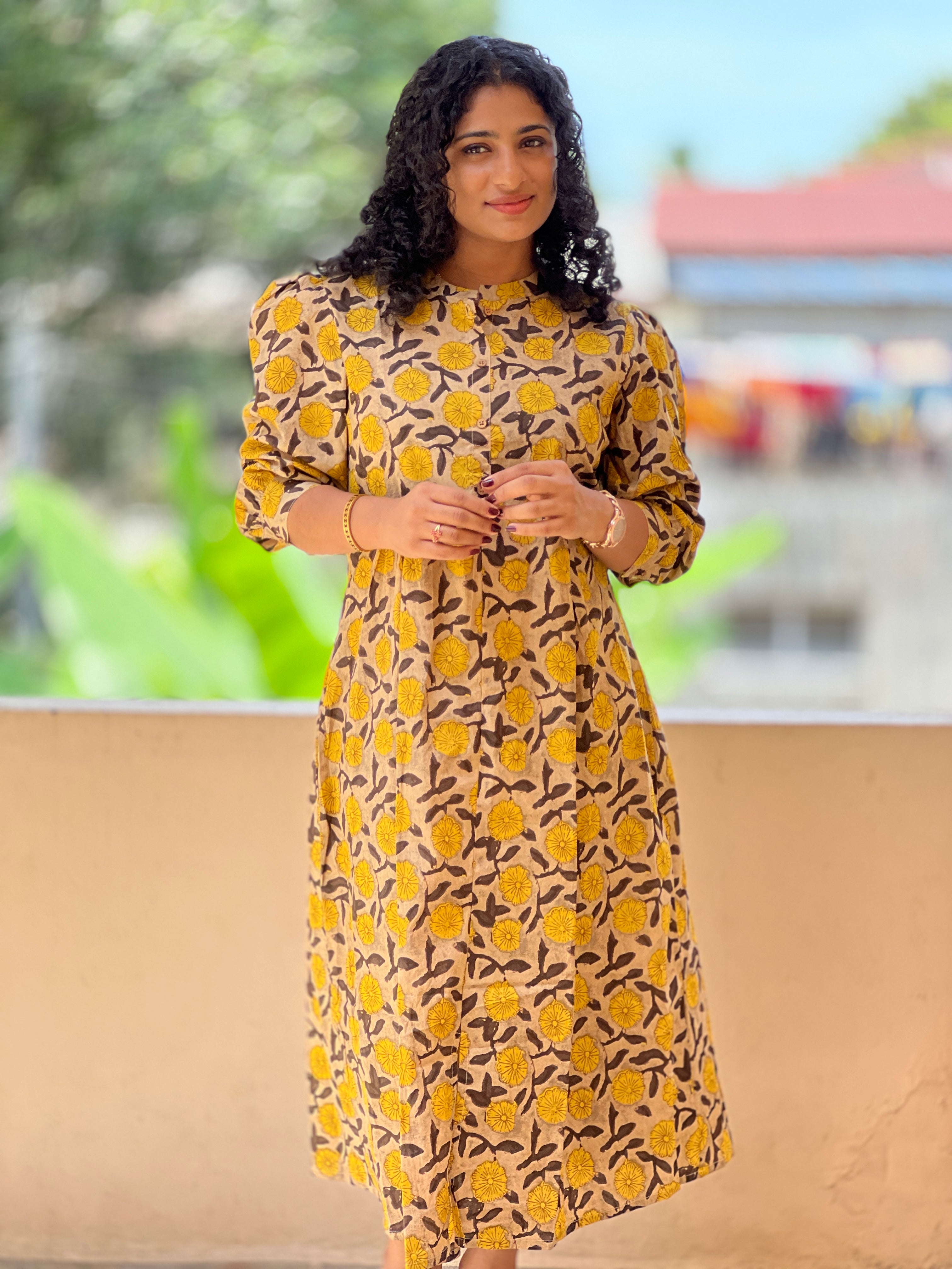 Floral Print Design Cotton Kurta | RGA146