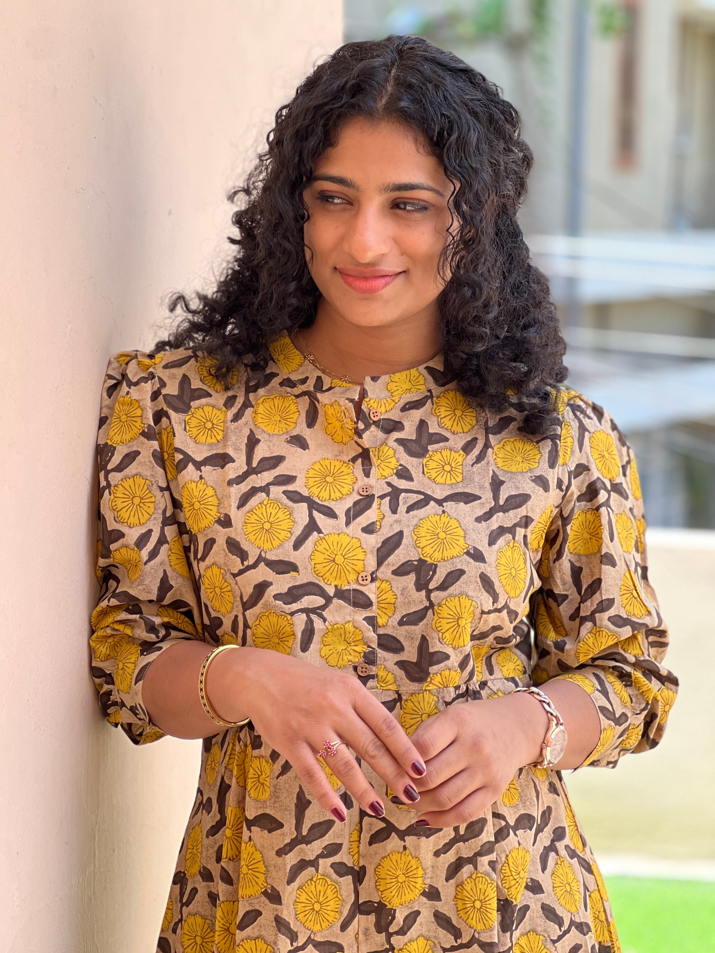Floral Print Design Cotton Kurta | RGA146