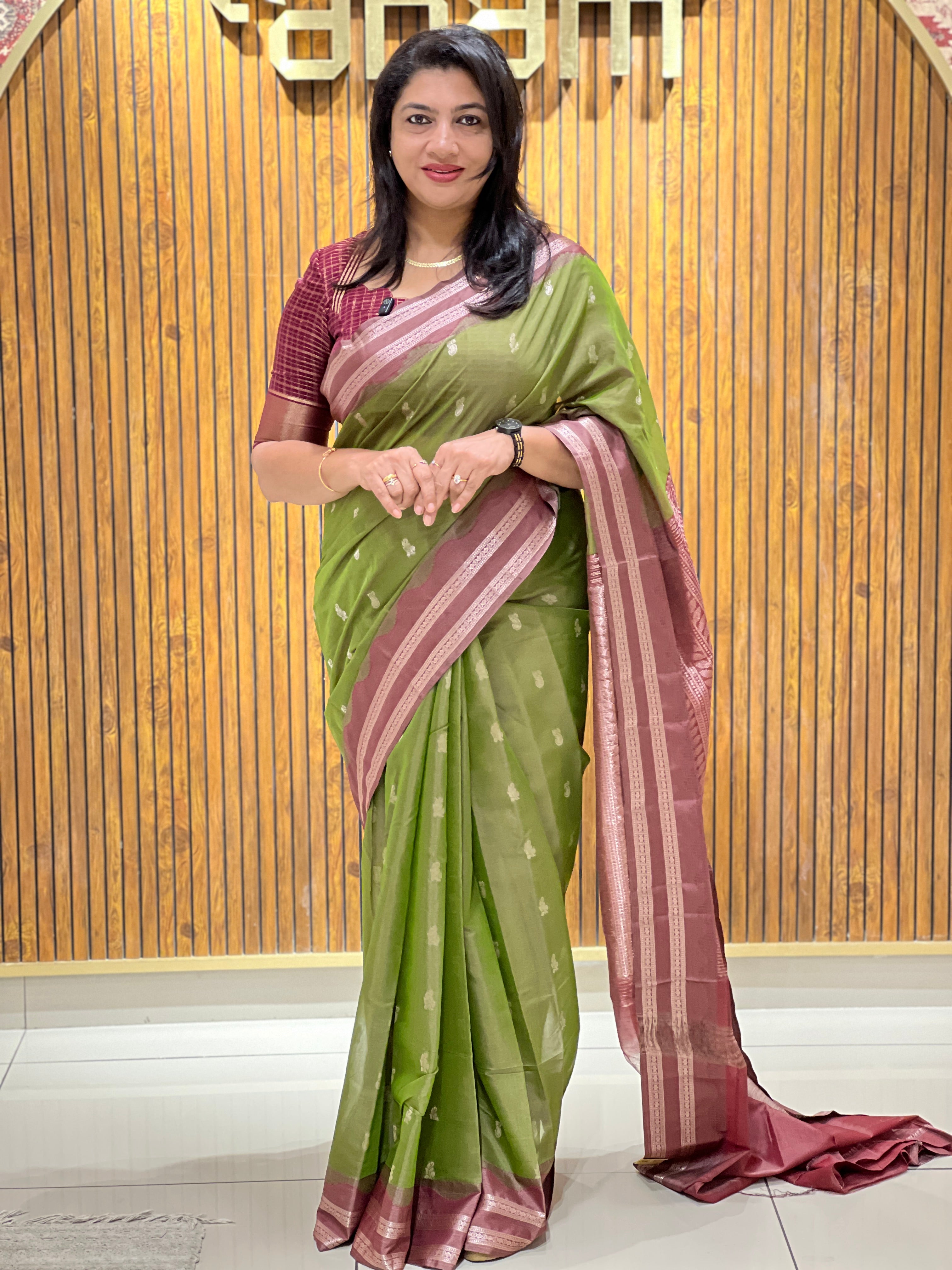 Zari Weaved Silk Cotton Saree | JAT110