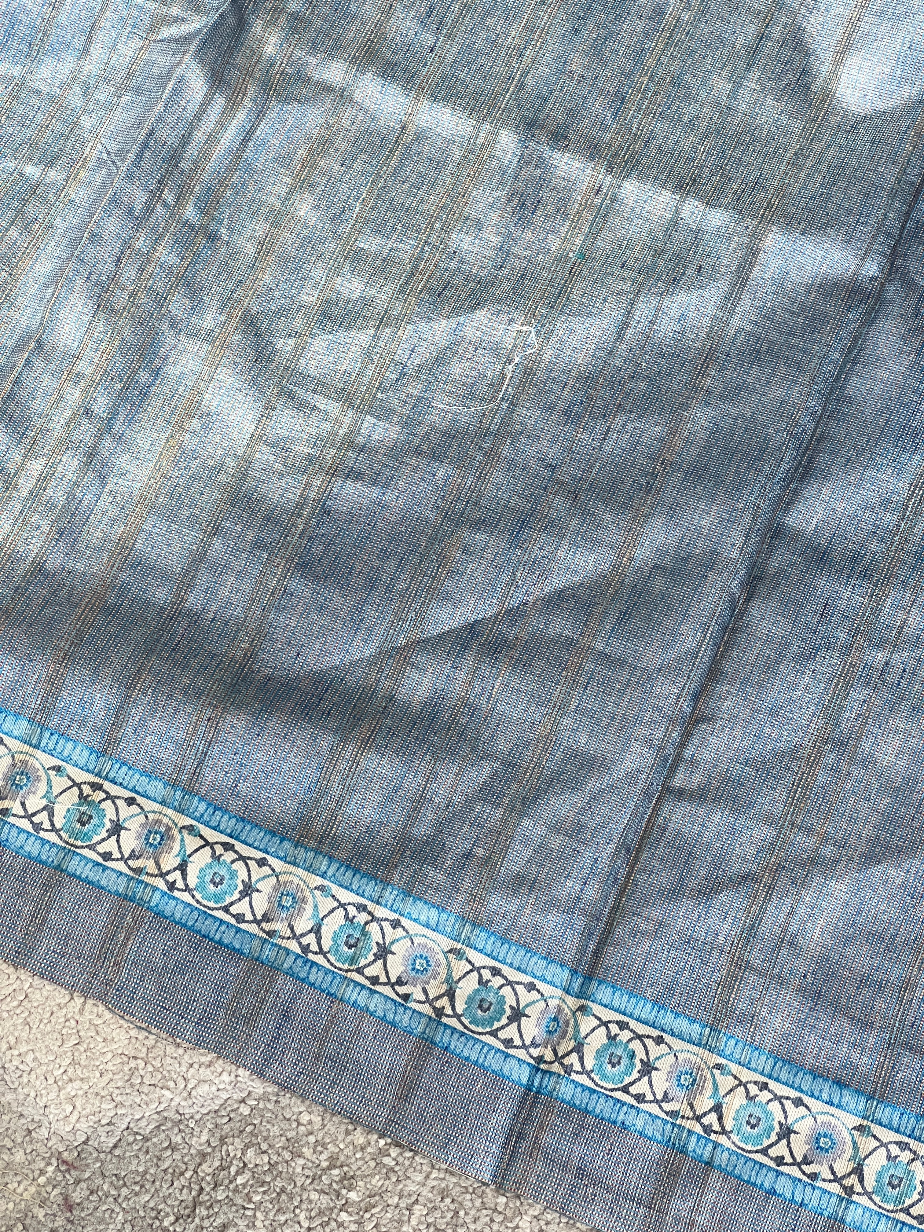 Zigzag Pattern Tussar Finish Saree | KSD230