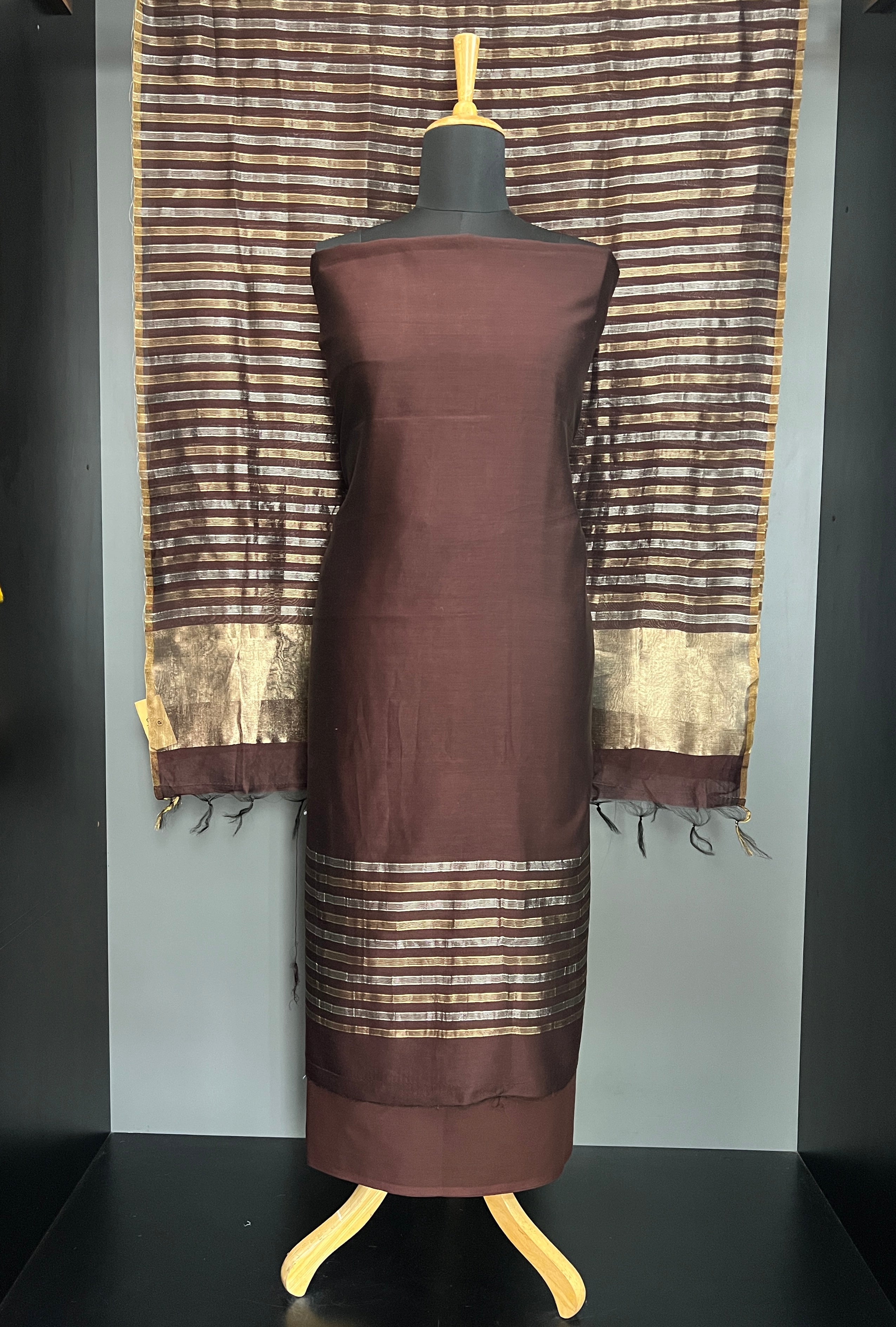 Hand Loom Mul Mul Chanderi Salwar Set  | MM541