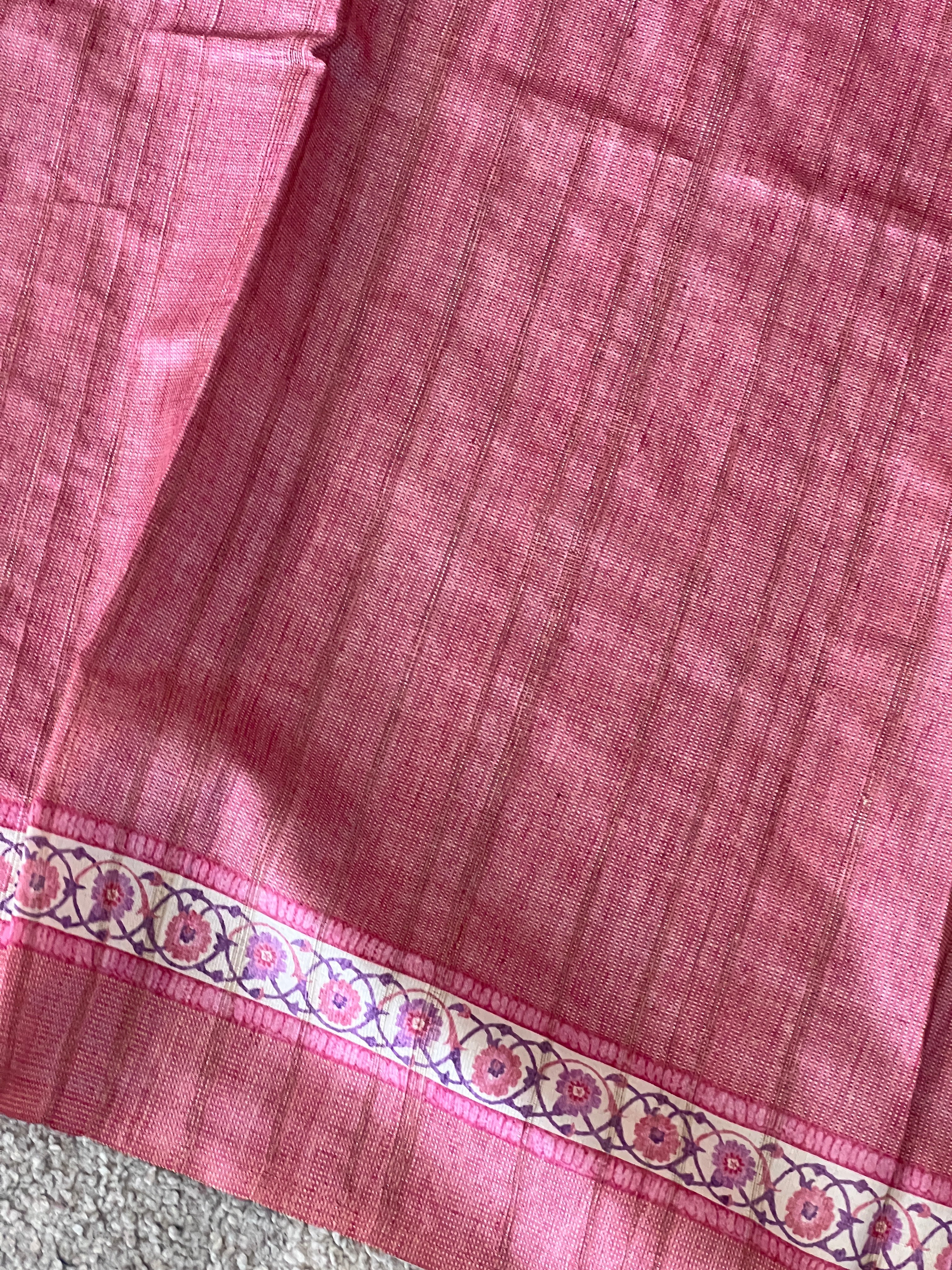 Zigzag Pattern Tussar Finish Saree | KSD233