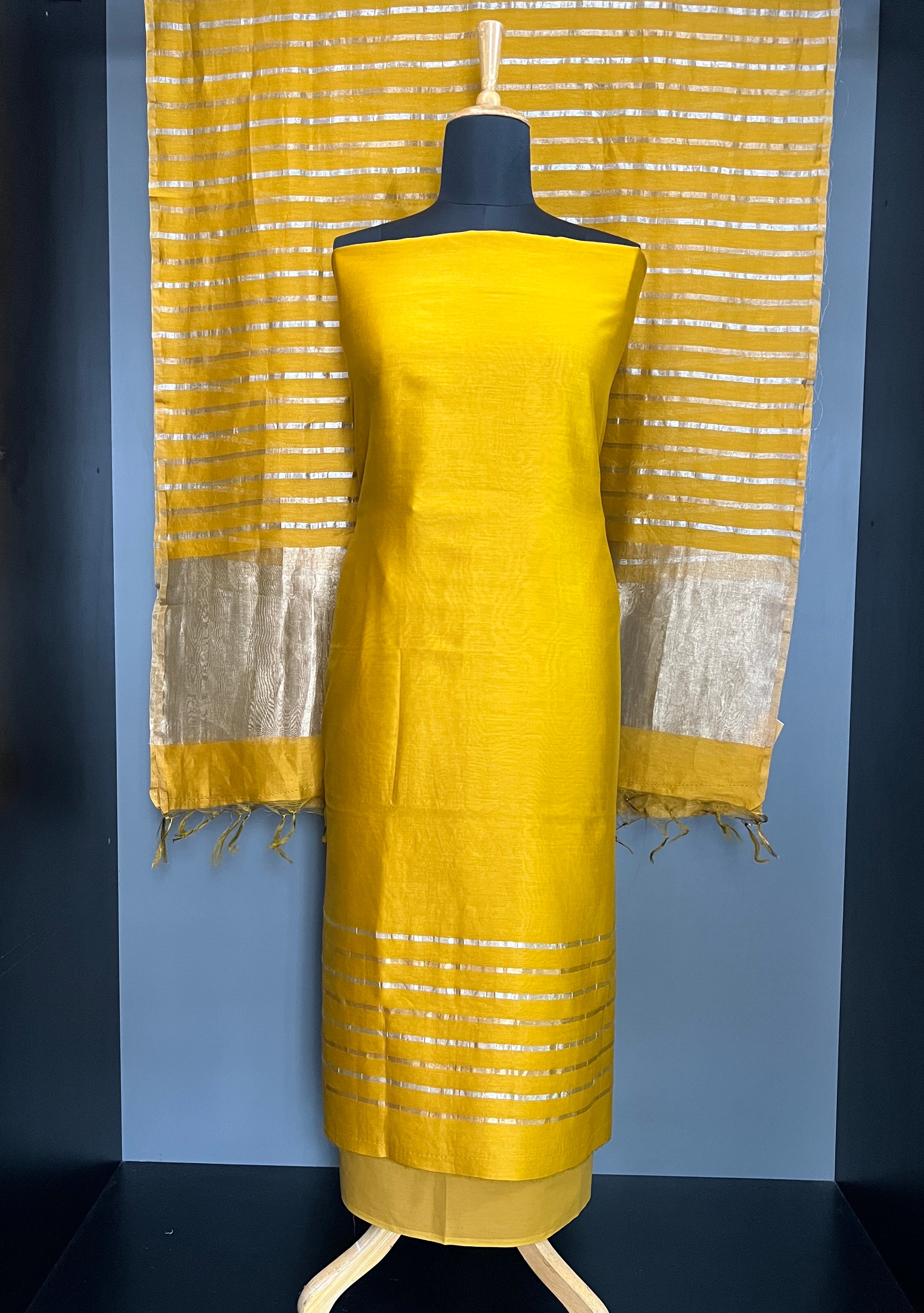 Hand Loom Mul Mul Chanderi Salwar Set  | MM539