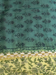 Supernet Kota Saree With Block Printed Borders | PF1057