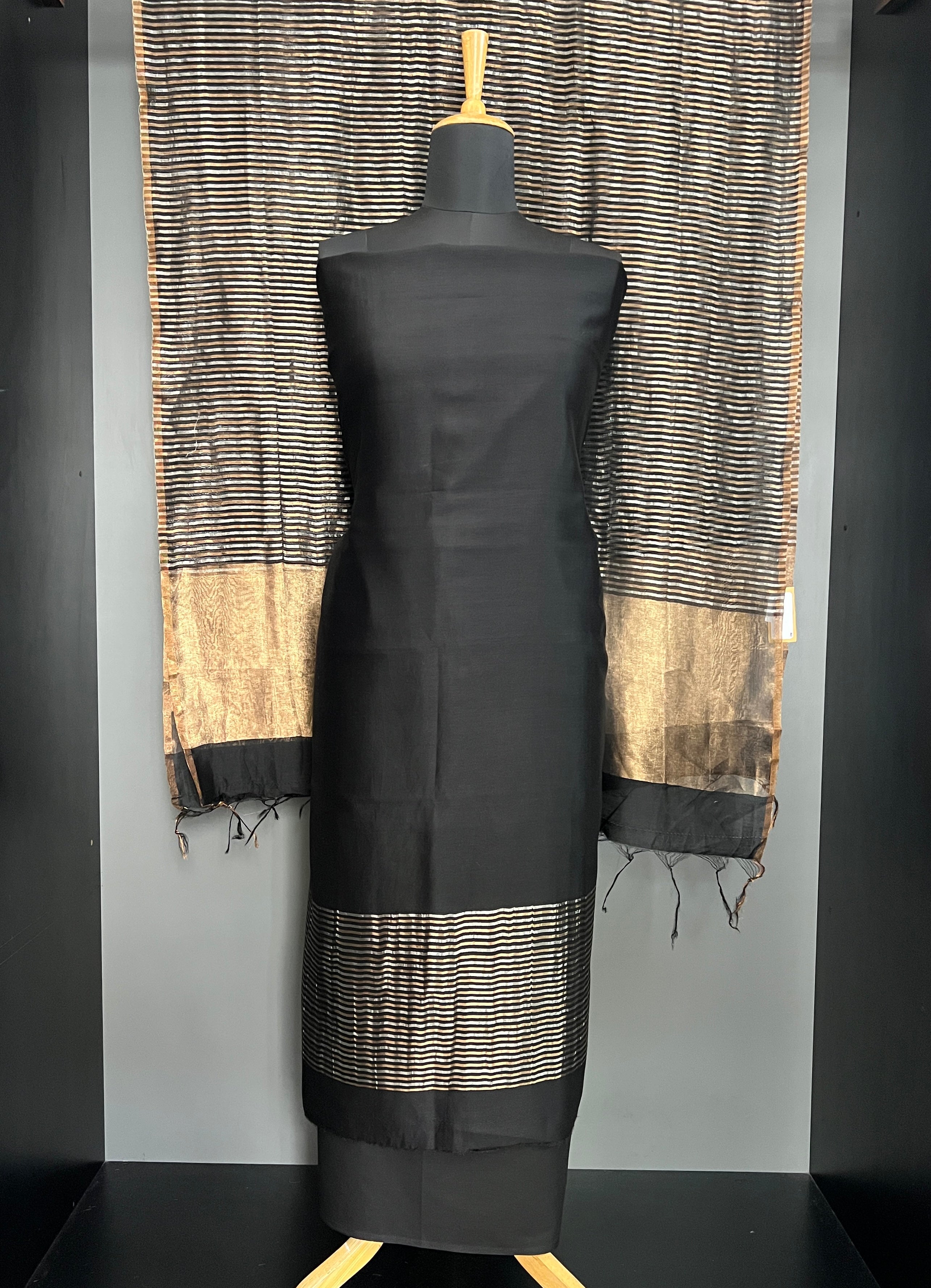 Hand Loom Mul Mul Chanderi Salwar Set  | MM537