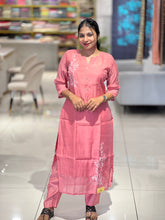 Machine Embroidery Detailed Muslin Finish Kurta Set | MSN117