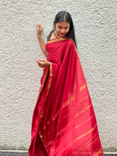 Golden Zari Border Crape Saree | AHR325