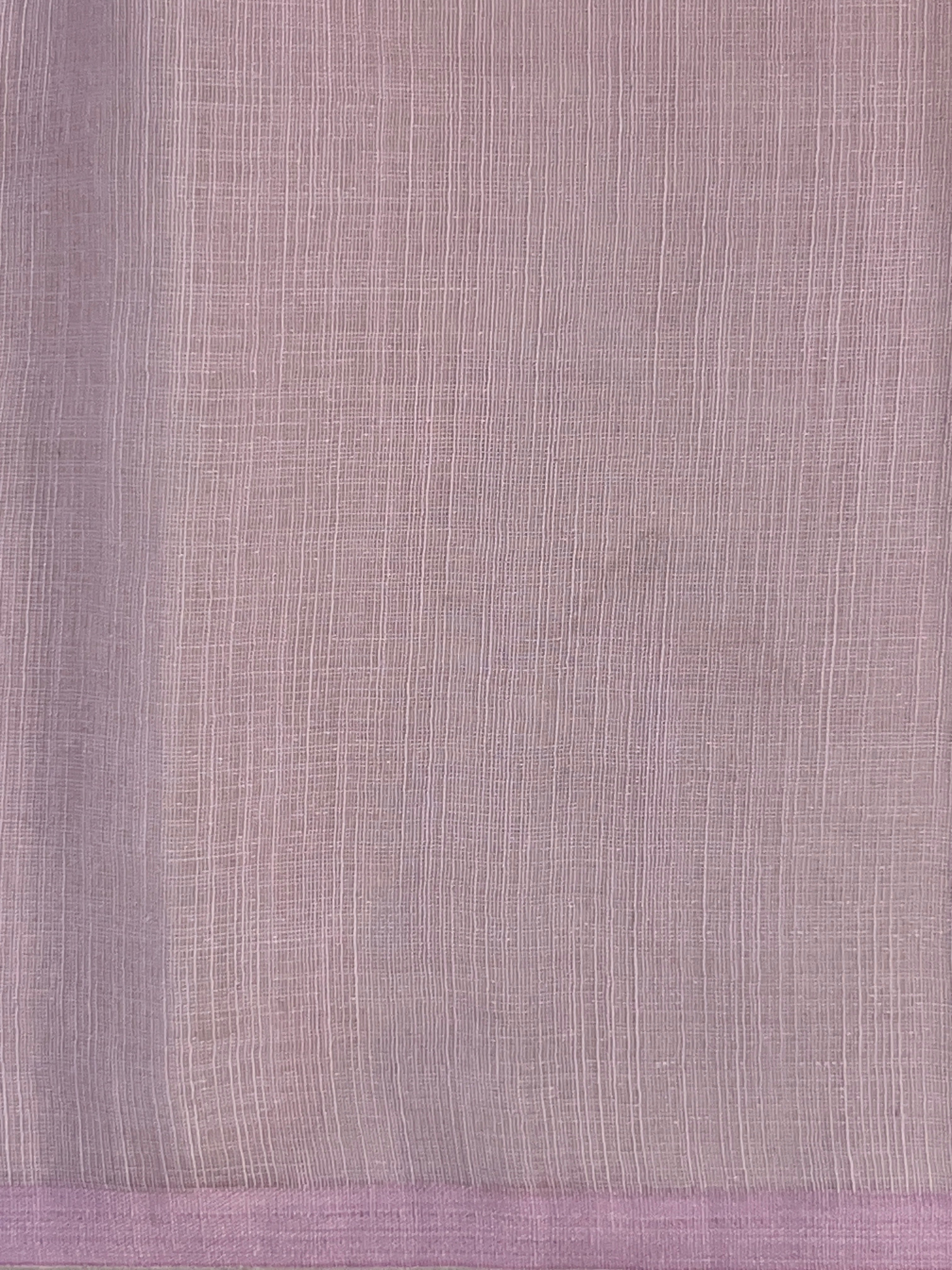 Floral Machine Embroidery Detailed Linen Cotton Saree | RP785