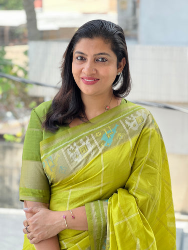 Check Patterned Semi Silk Saree | SSN245