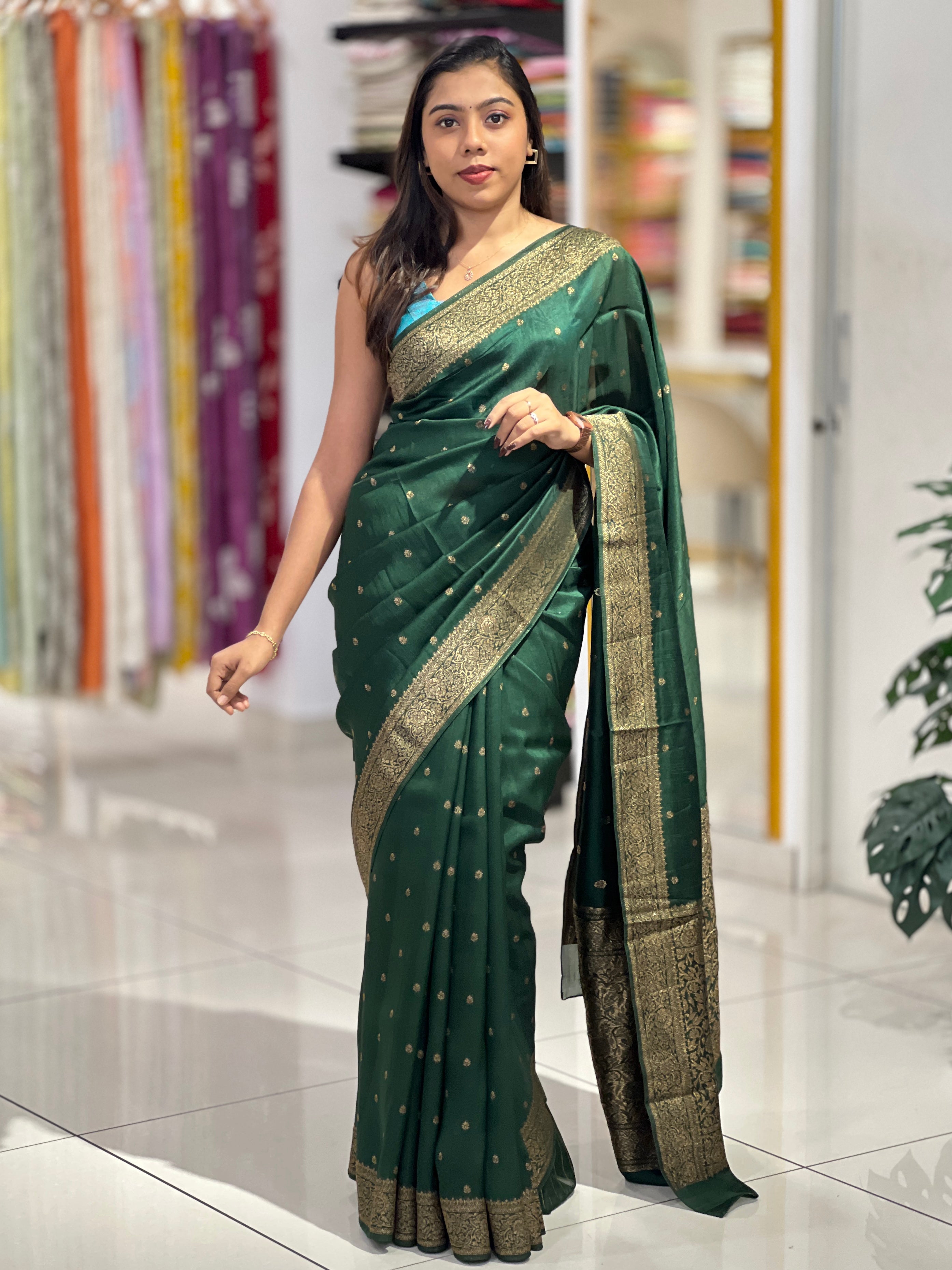 Zari And Thread Semi Tussar Saree | YNG1231