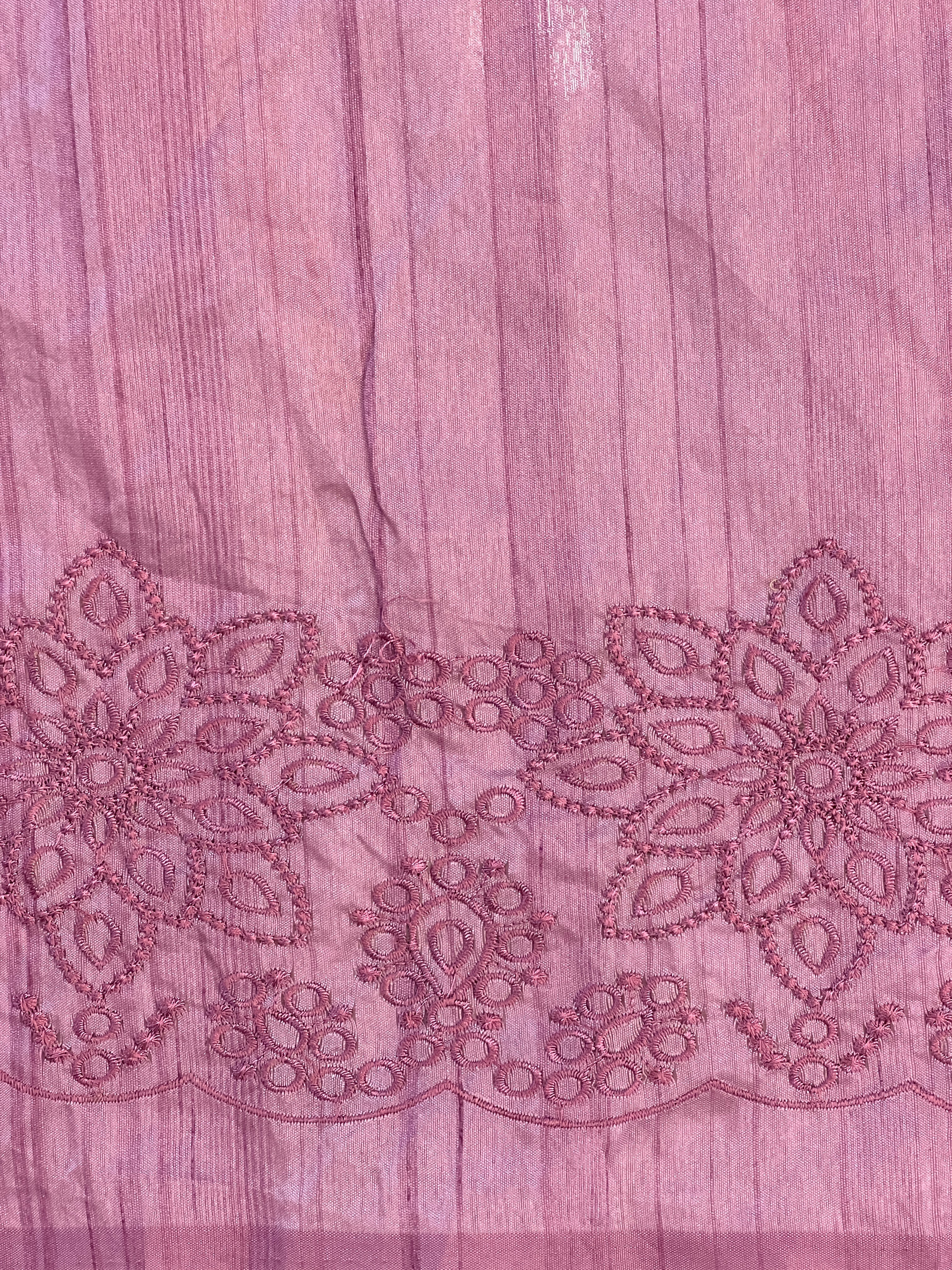 Floral Cutwork Detailed Semi Tussar Saree | RP780