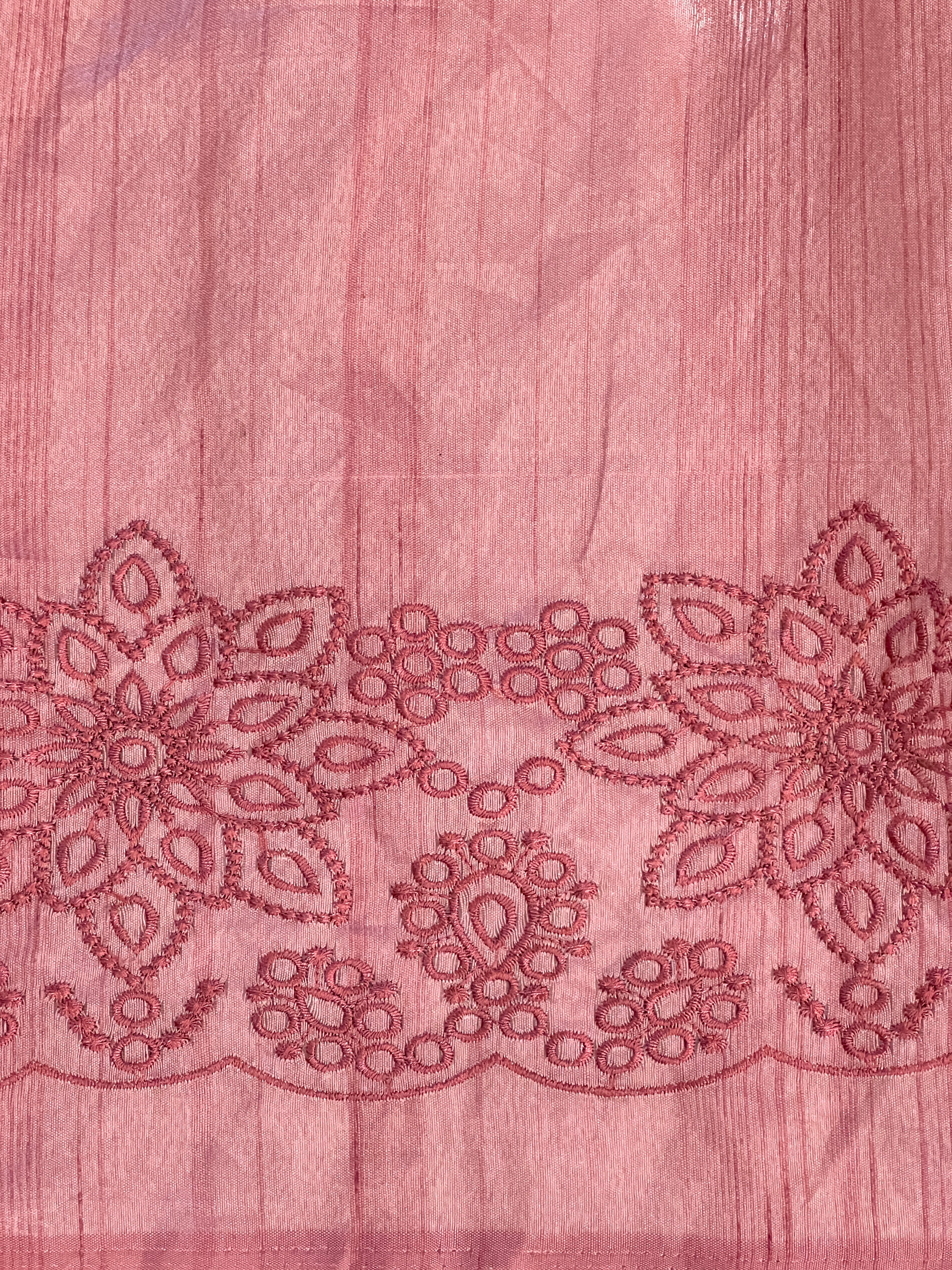 Floral Cutwork Detailed Semi Tussar Saree | RP783
