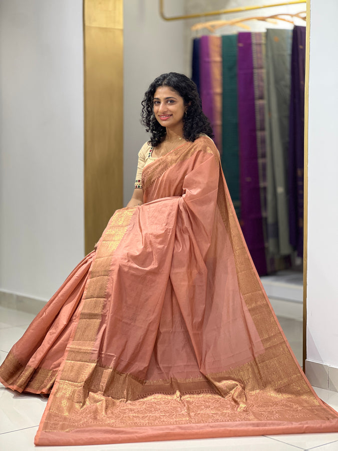 Banarasi Weaved Border Pattern Semi Silk Saree | JBE132