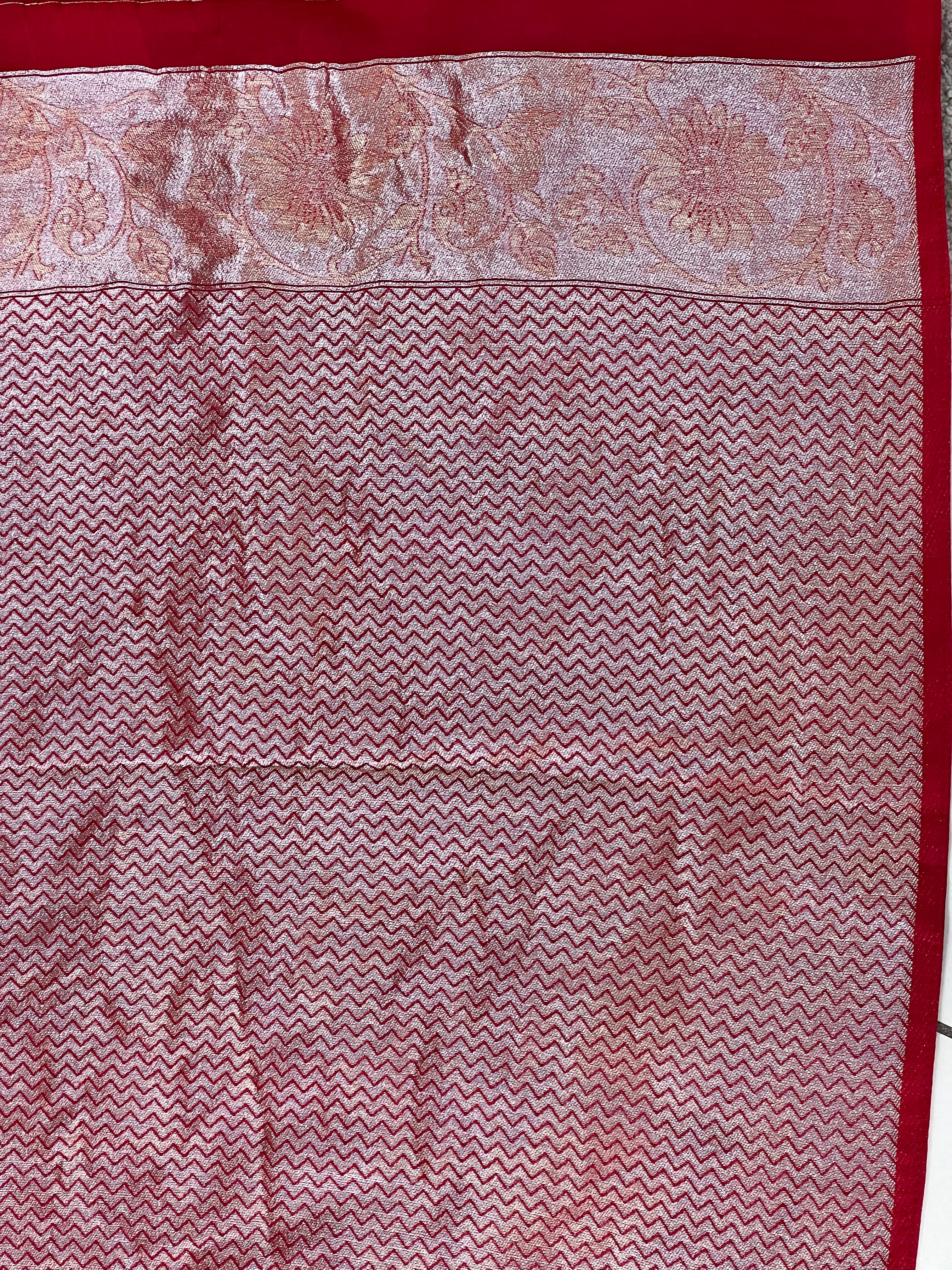 Polka Dots Detailed Banarasi Silk Saree | KSD240