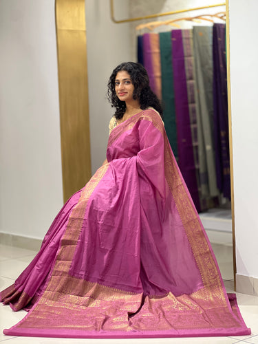 Banarasi Weaved Border Pattern Semi Silk Saree | JBE125