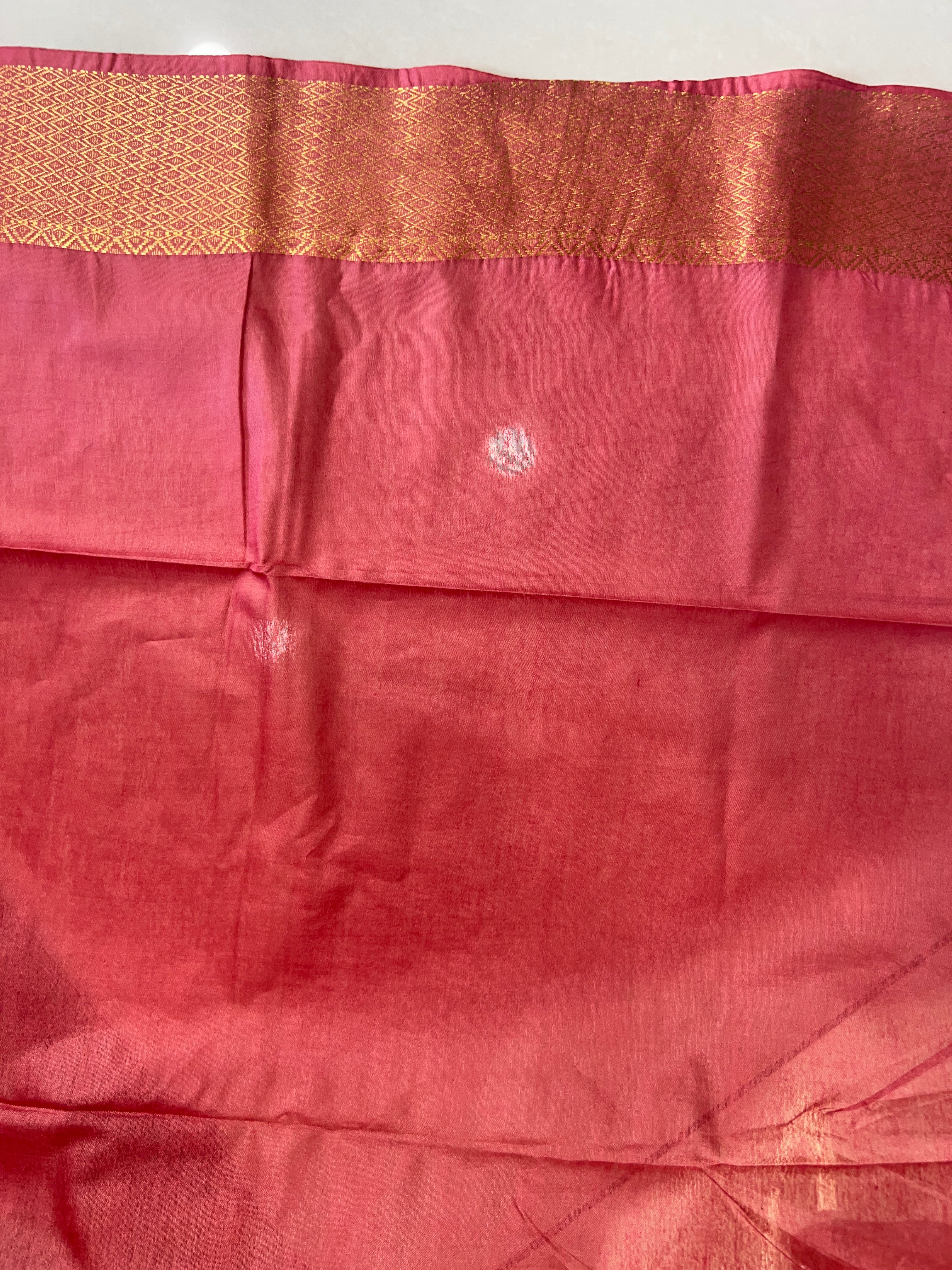 Zari Butta Weaved Bhagalpuri Linen Saree | MDS318