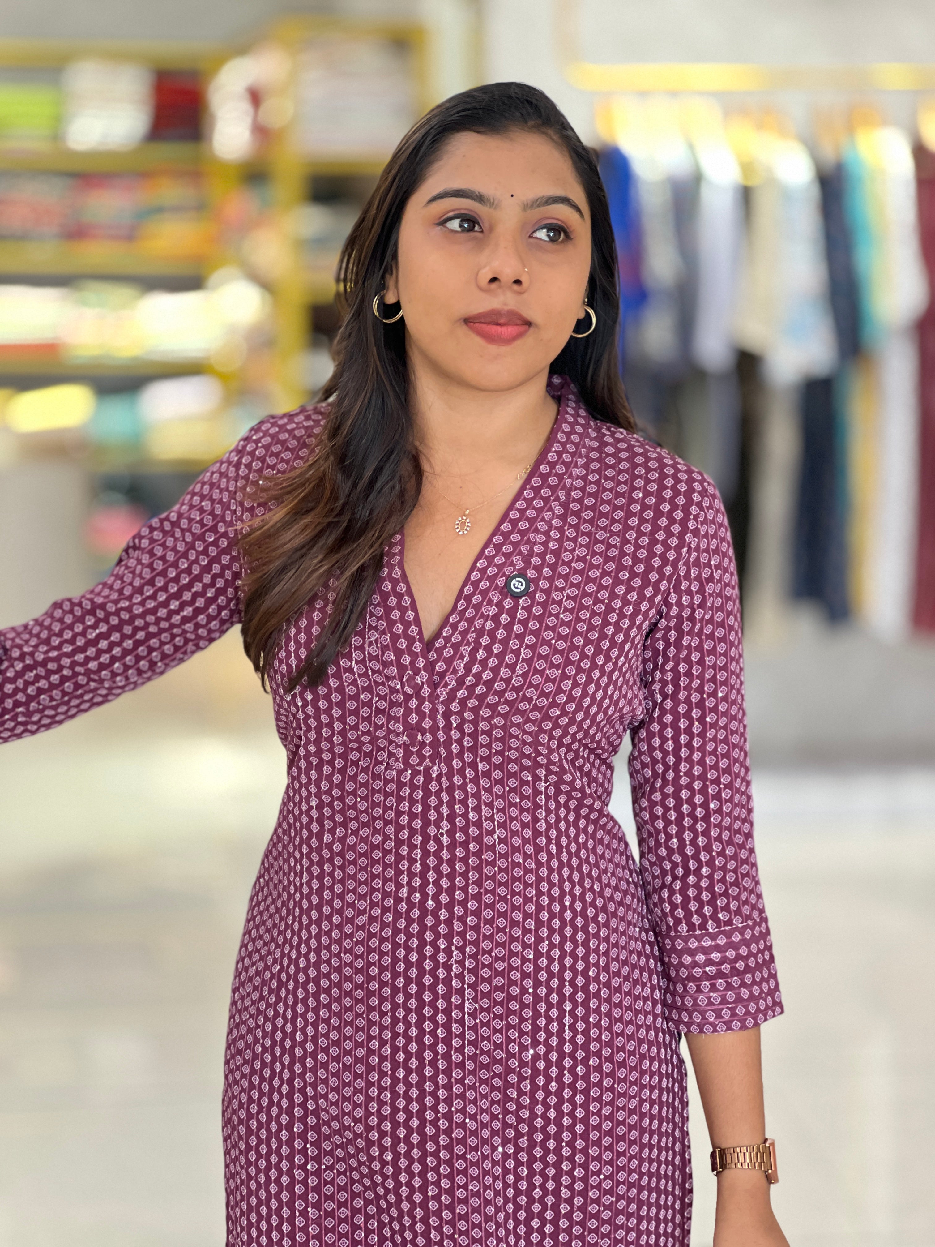 Printed Georgette Kurta | DNT277