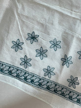 Chikankari Embroidered Check Kota Saree | TOT154