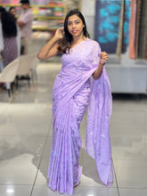 Floral Machine Embroidery Detailed Cotton Saree | VDA297
