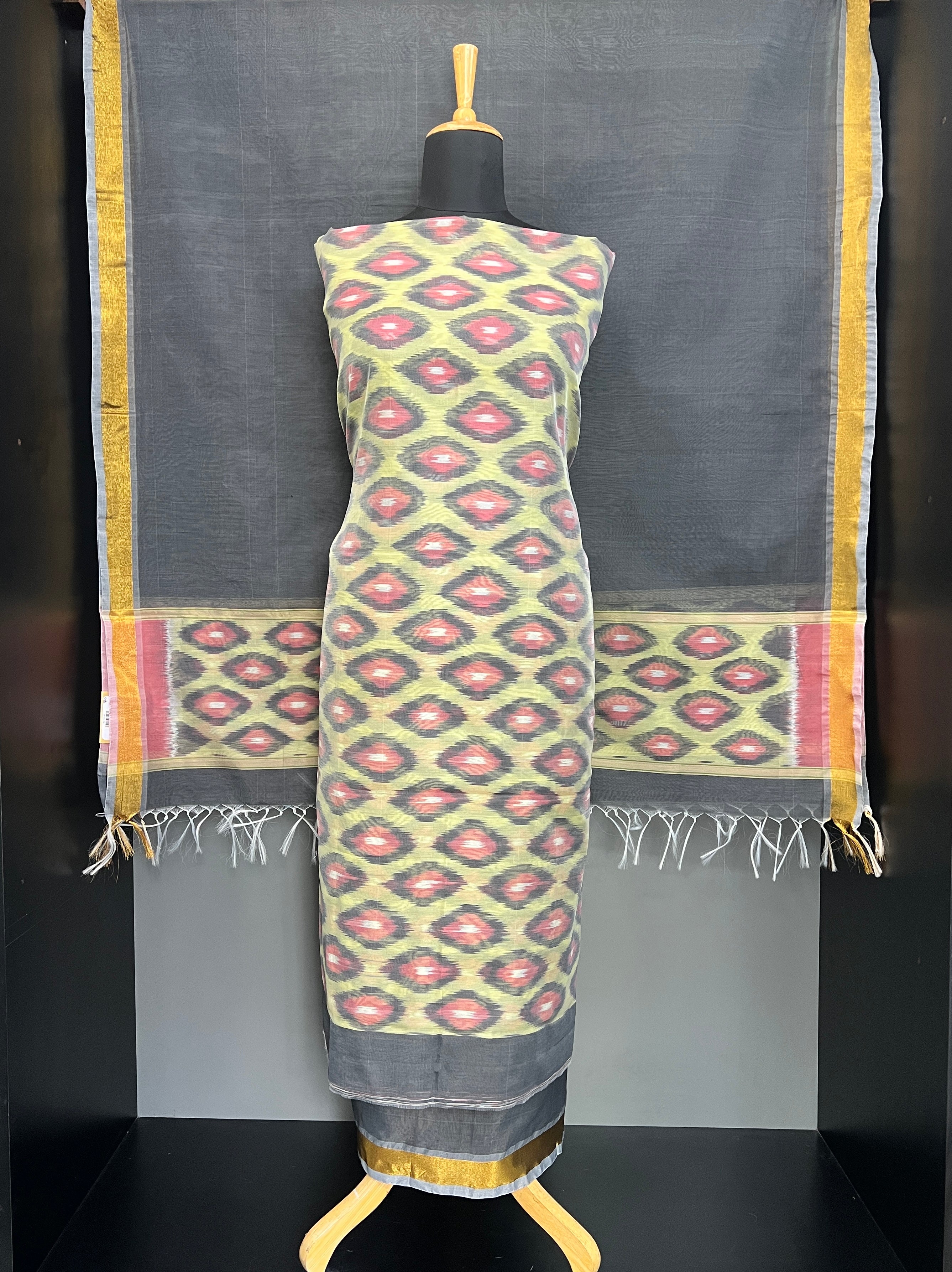 Single Ikat Printed Cotton Silk Salwar Set | PST144