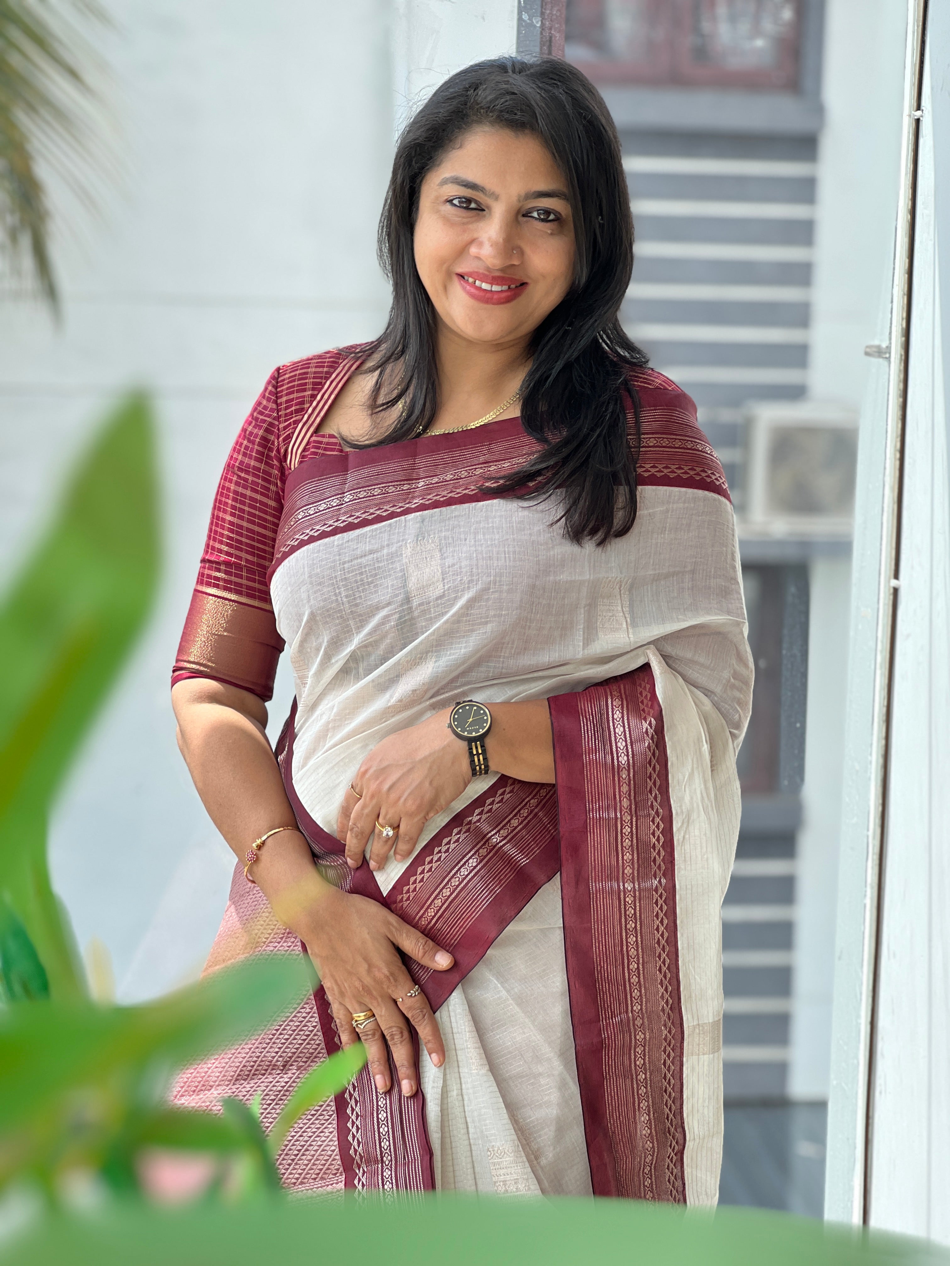 Zari weaved Silk Cotton Saree | JAT107