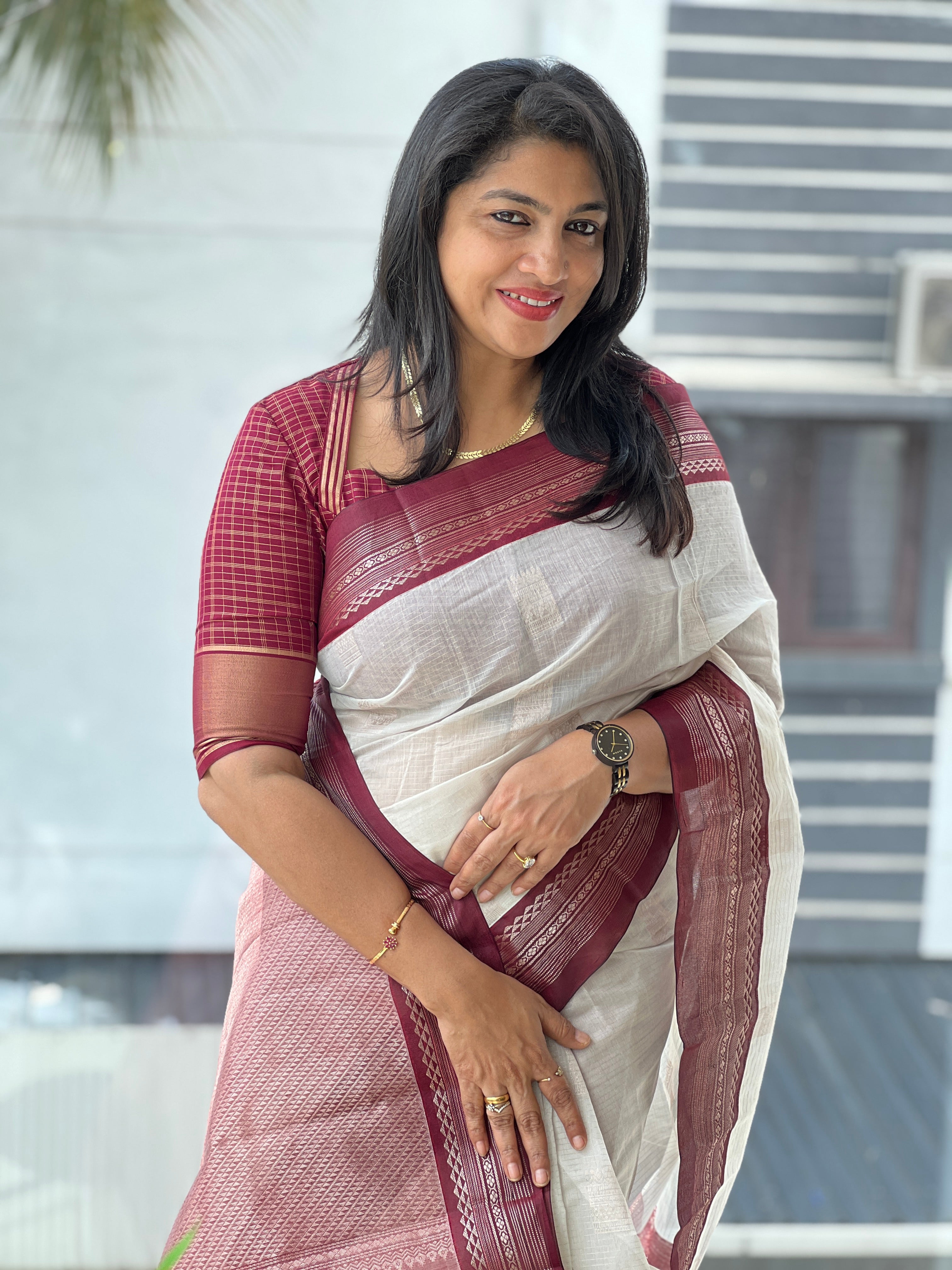 Zari weaved Silk Cotton Saree | JAT107