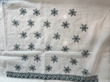 Chikankari Embroidered Check Kota Saree | TOT152