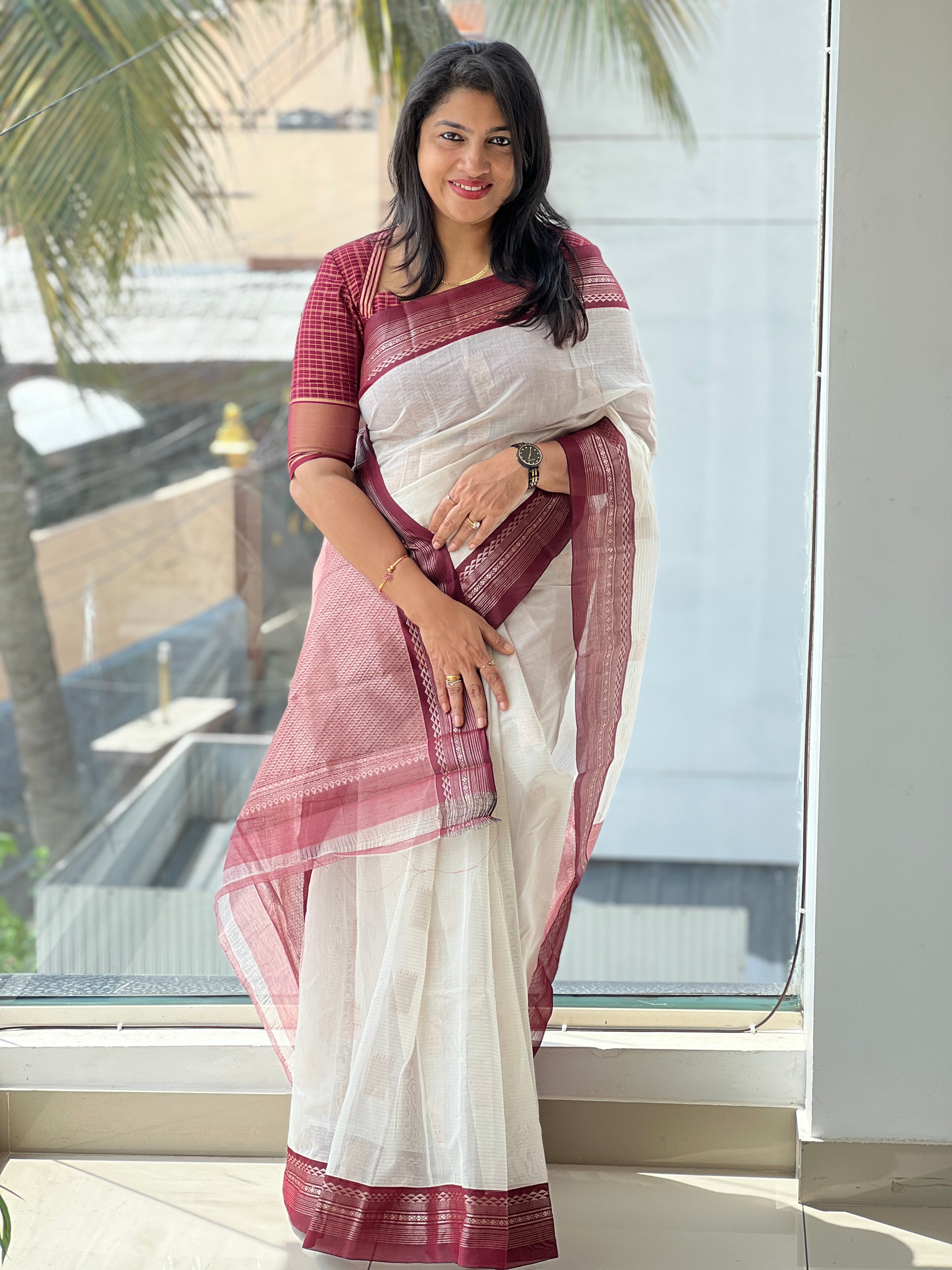 Zari weaved Silk Cotton Saree | JAT107