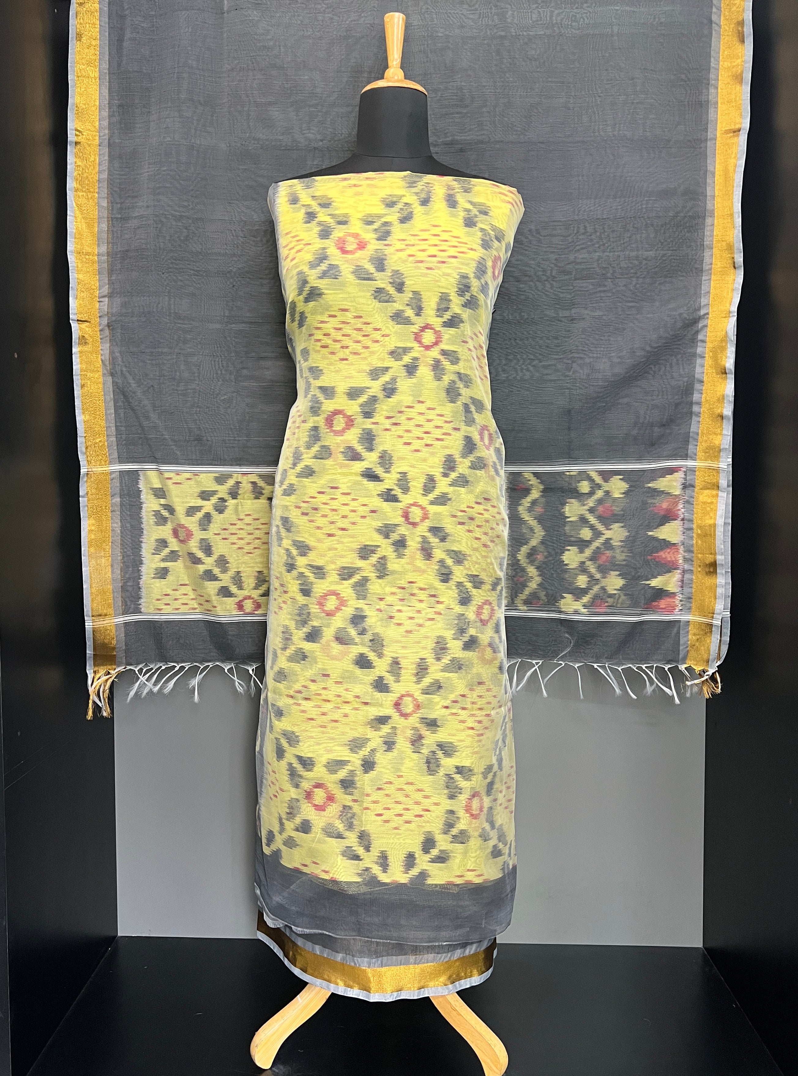 Single Ikat Printed Cotton Silk Salwar Set | PST149