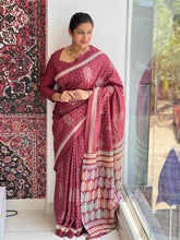 Print With Embroidery Detailed Crepe Finish Saree | SSN394