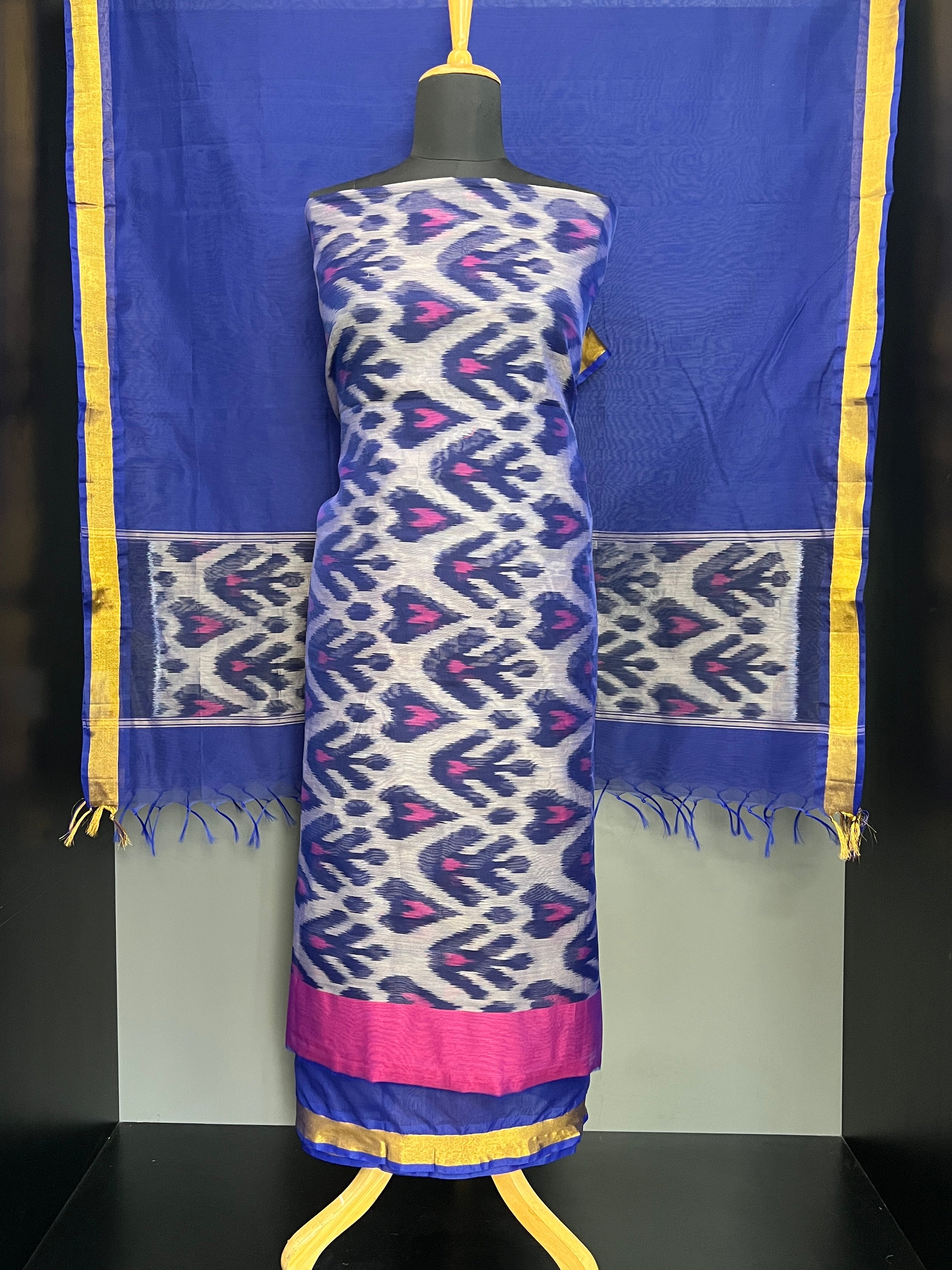 Single Ikat Printed Cotton Silk Salwar Set | PST147