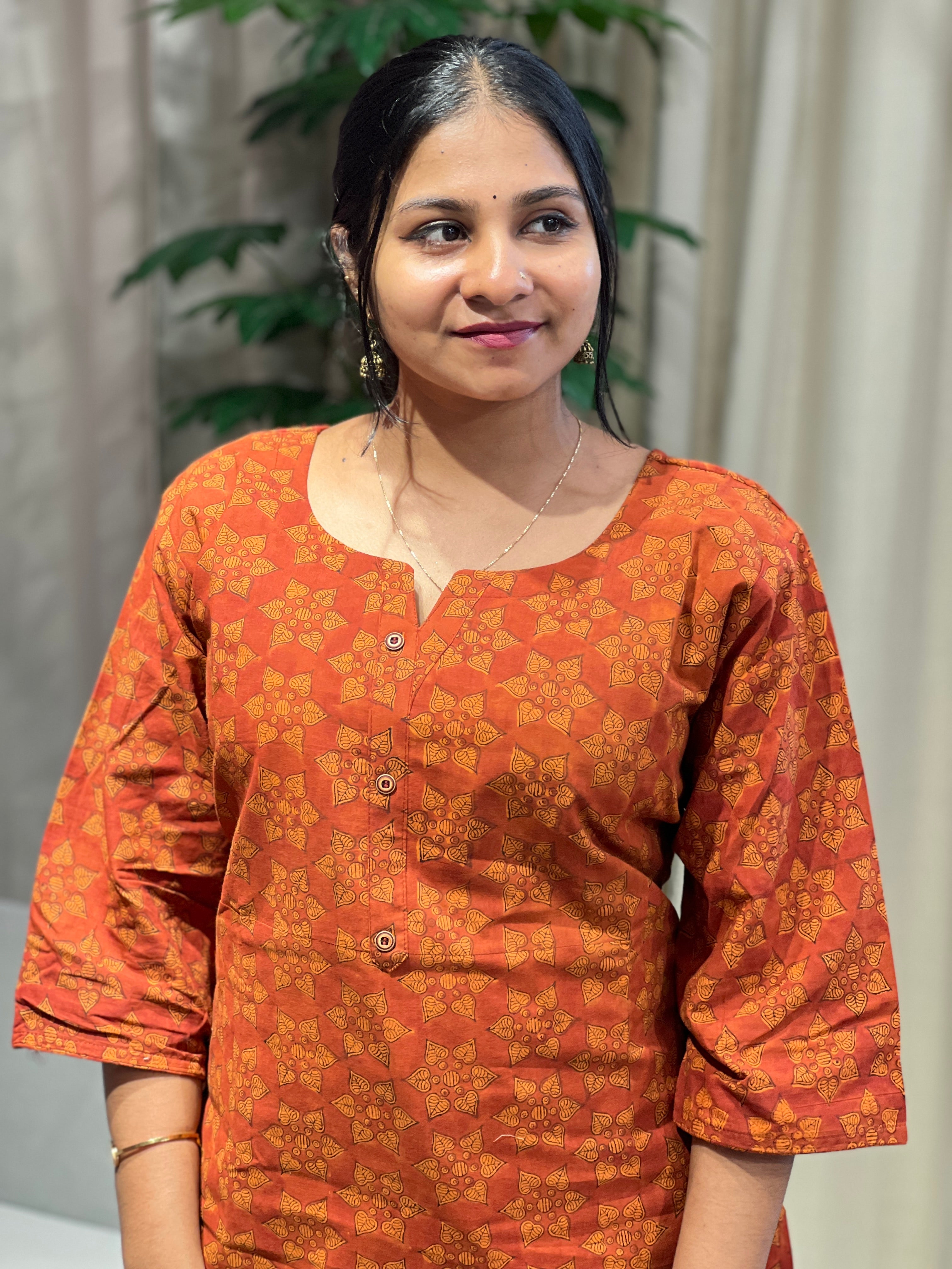 Printed Cotton Kurta | RMLA191