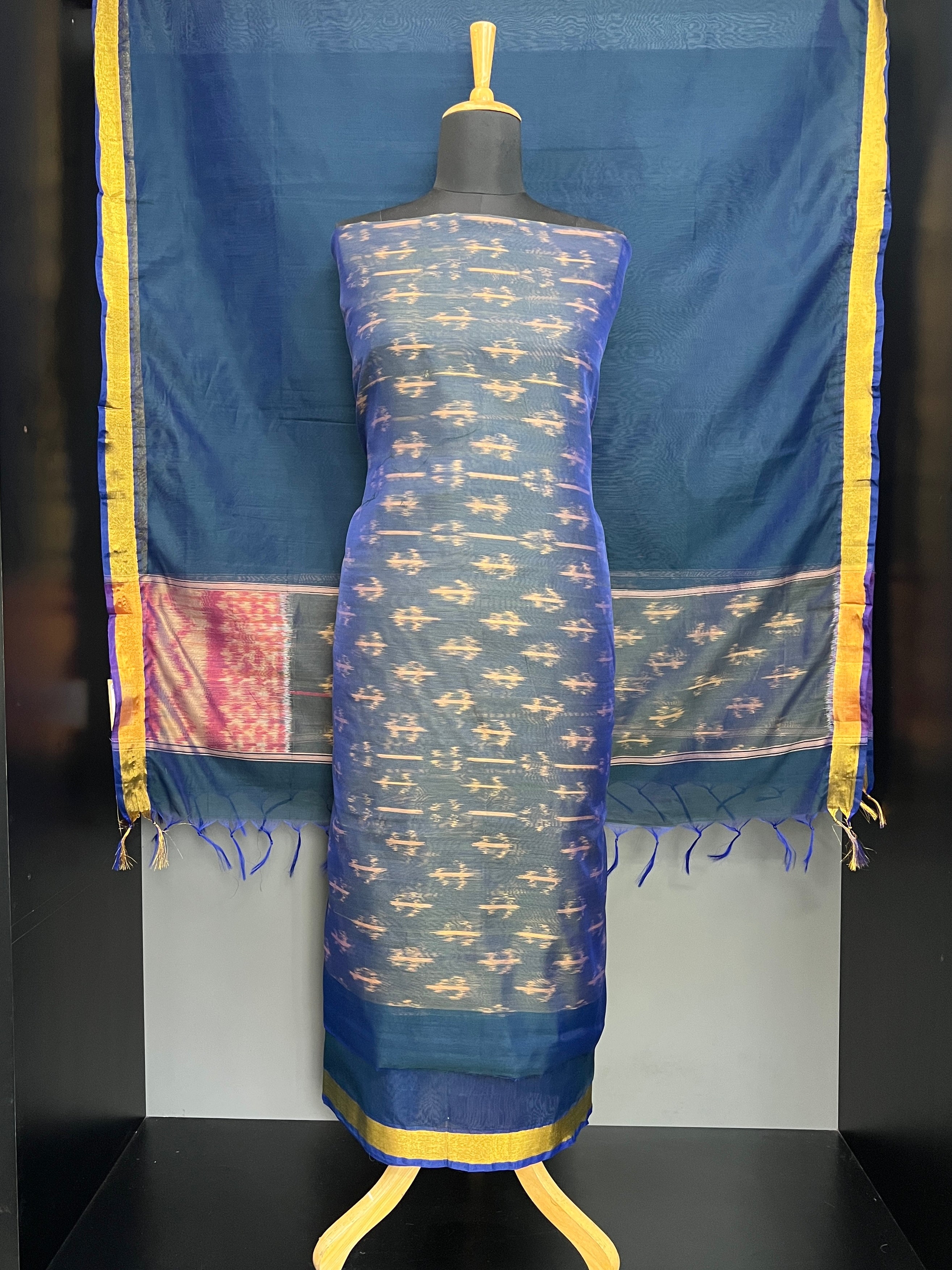 Single Ikat Printed Cotton Silk Salwar Set | PST148